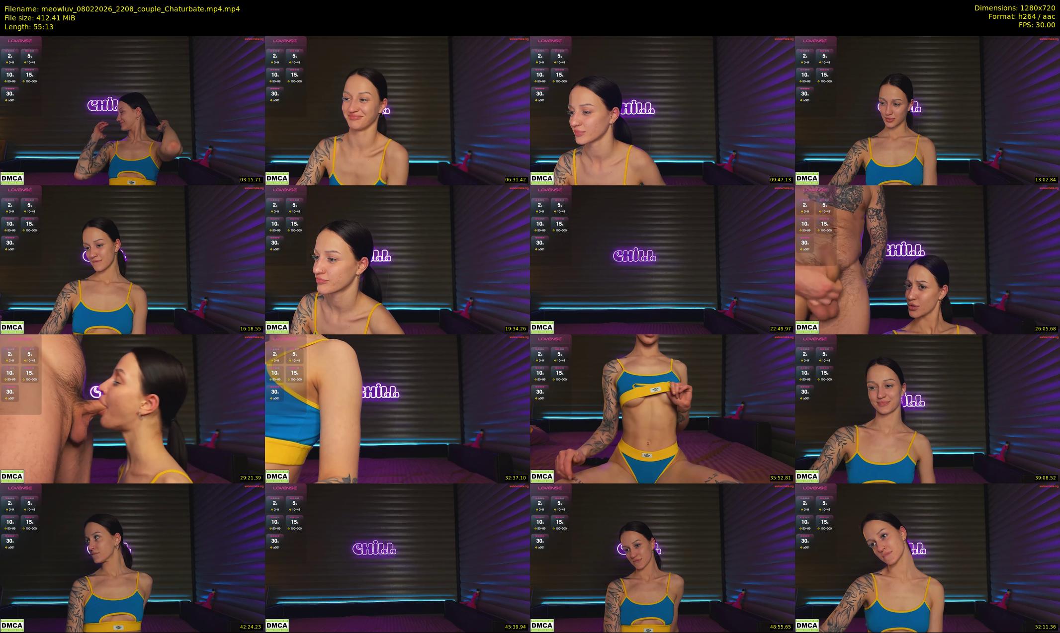 meowluv — 56 minute Chaturbate couple cam show recording, 720p, Feb 8, 2026