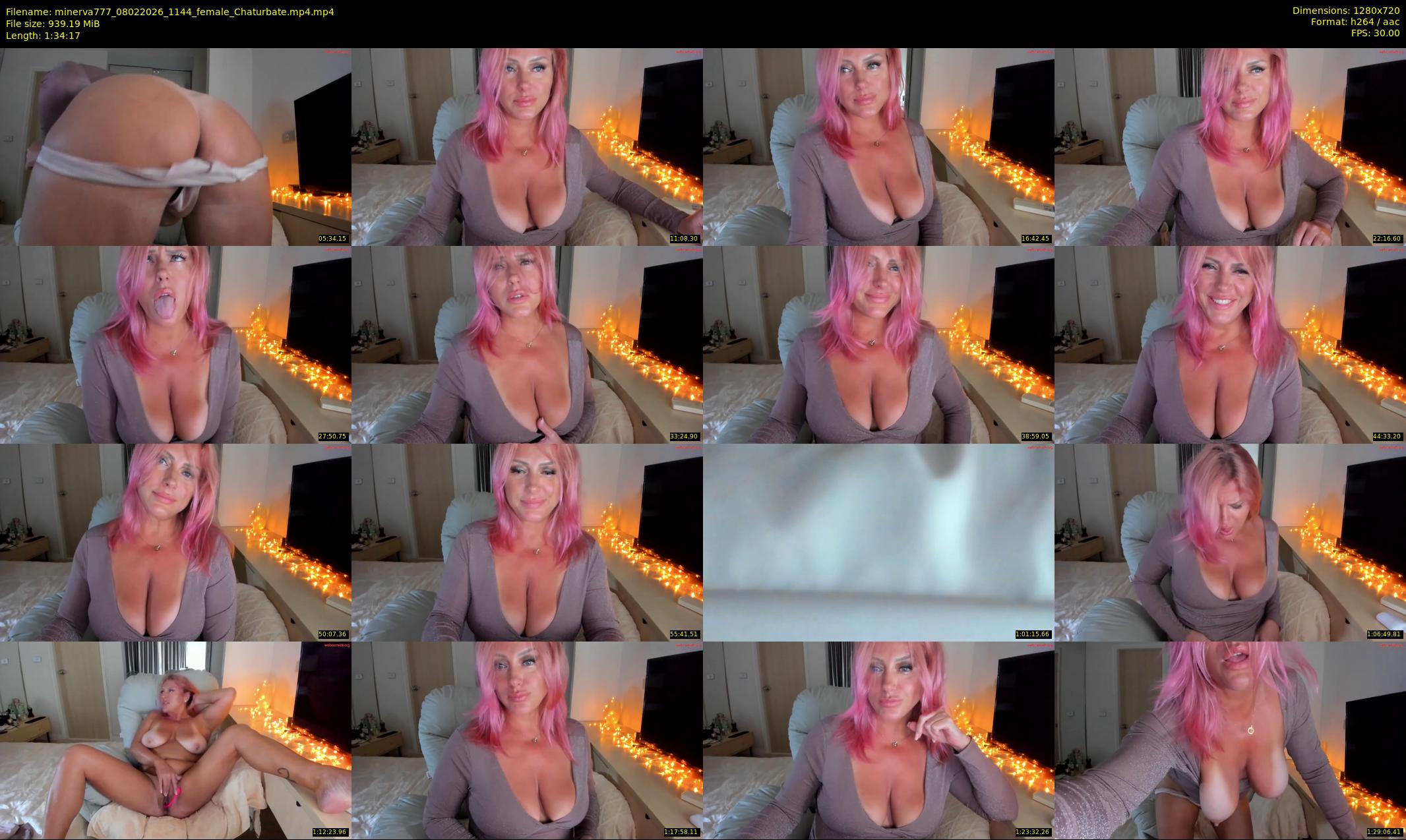 minerva777 — 95 minute Chaturbate female cam show recording, 720p, Feb 8, 2026