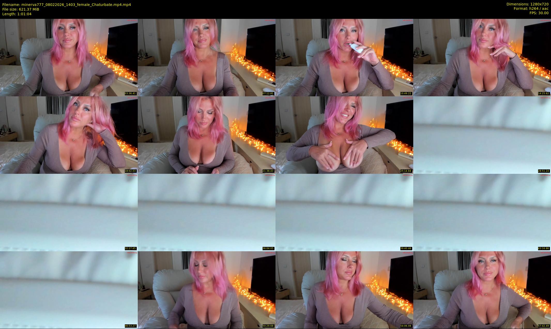 minerva777 — 62 minute Chaturbate female cam show recording, 720p, Feb 8, 2026