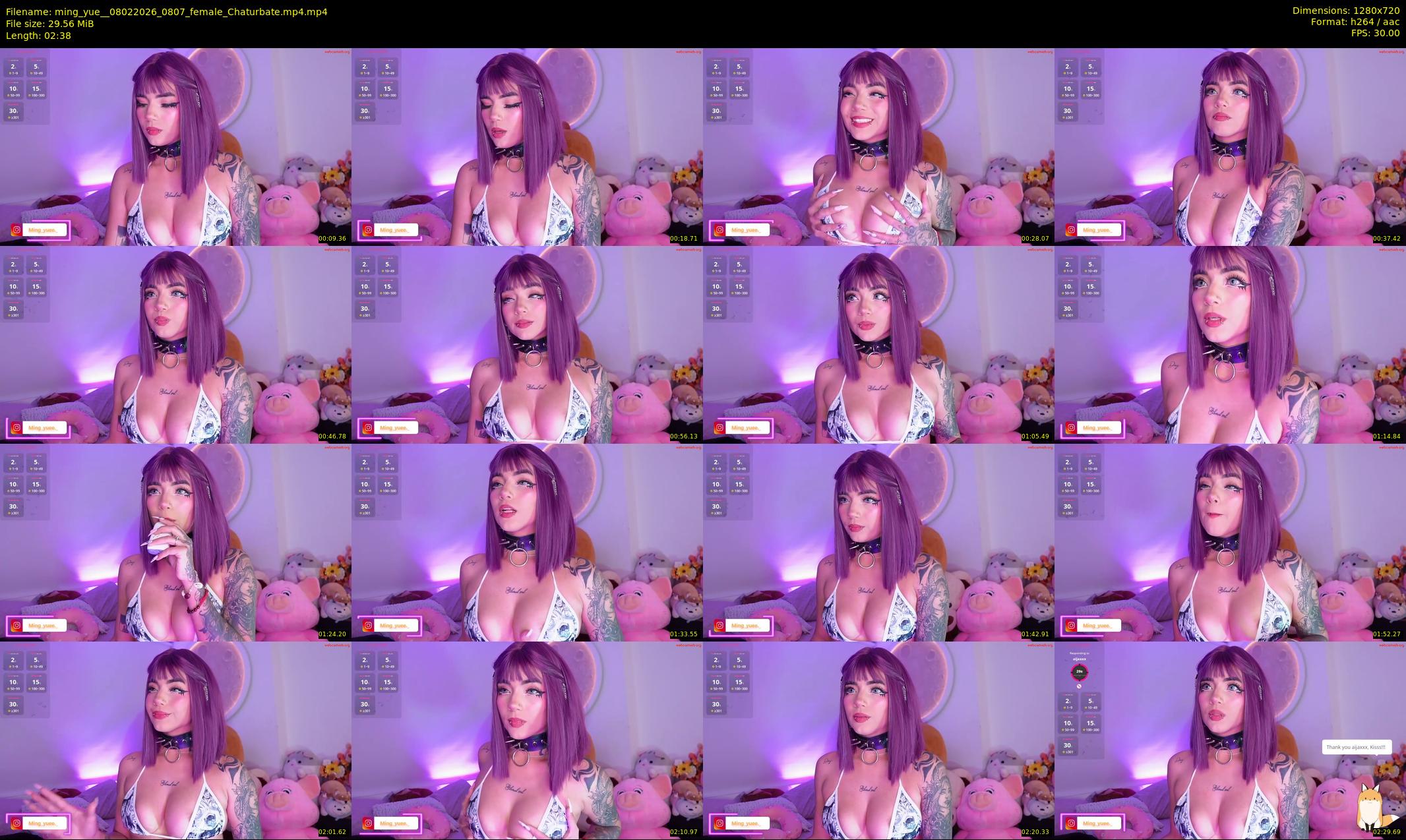 ming_yue_ — 3 minute Chaturbate female cam show recording, 720p, Feb 8, 2026