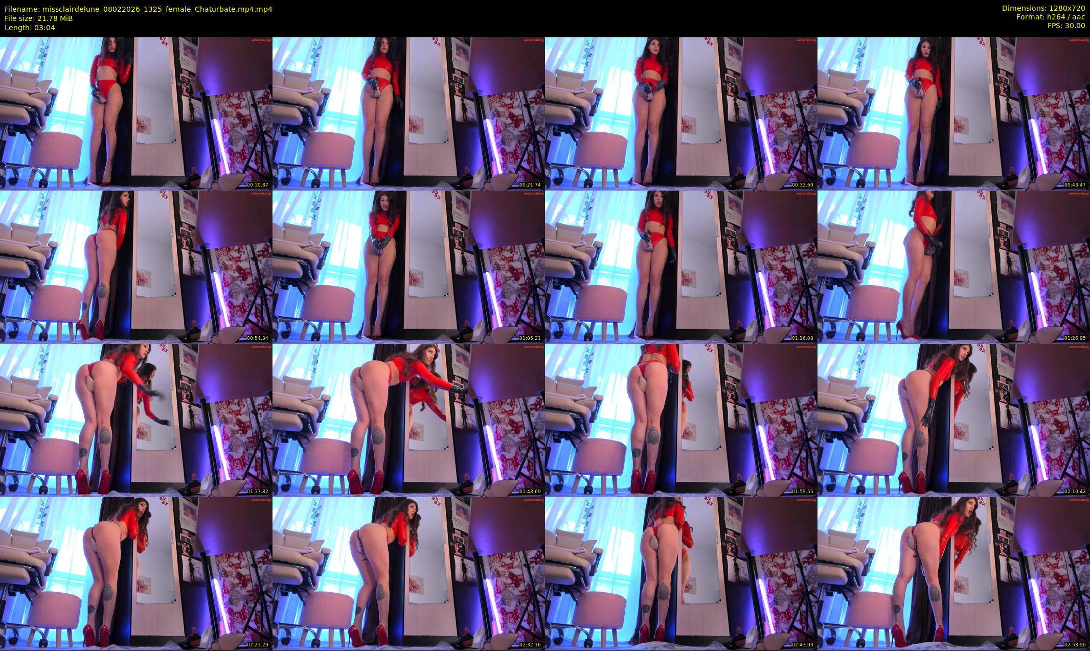 missclairdelune — 4 minute Chaturbate female cam show recording, 720p, Feb 8, 2026