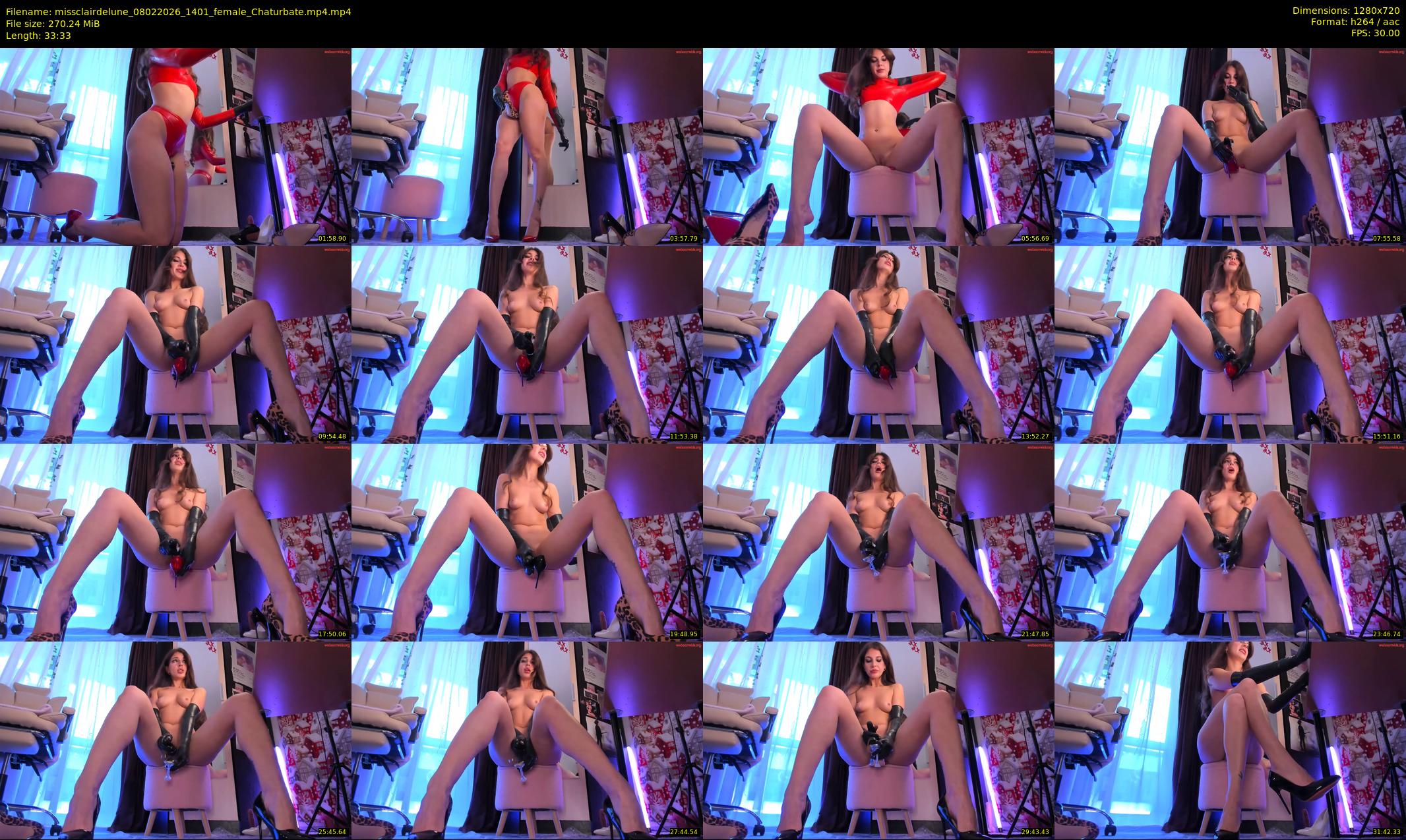 missclairdelune — 34 minute Chaturbate female cam show recording, 720p, Feb 8, 2026