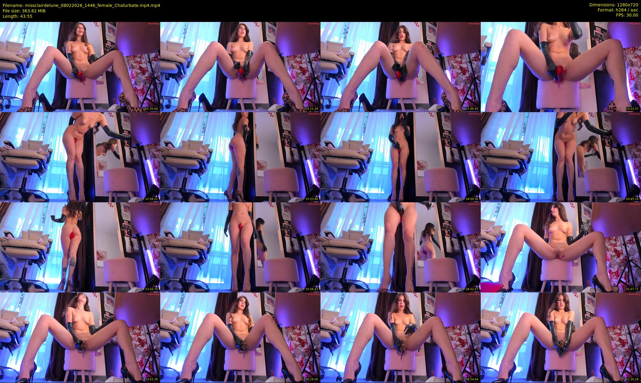 missclairdelune — 44 minute Chaturbate female cam show recording, 720p, Feb 8, 2026