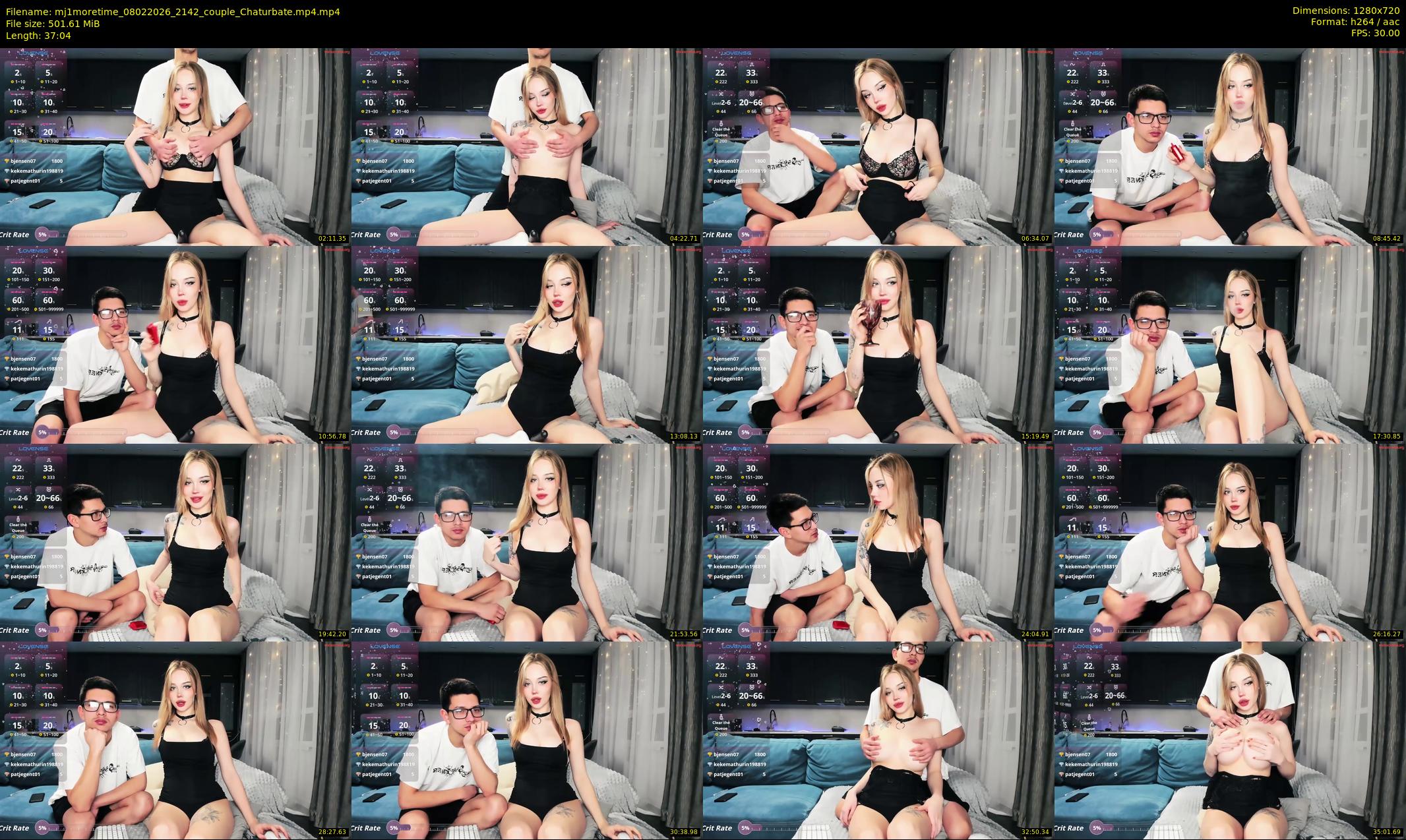 mj1moretime — 38 minute Chaturbate couple cam show recording, 720p, Feb 8, 2026
