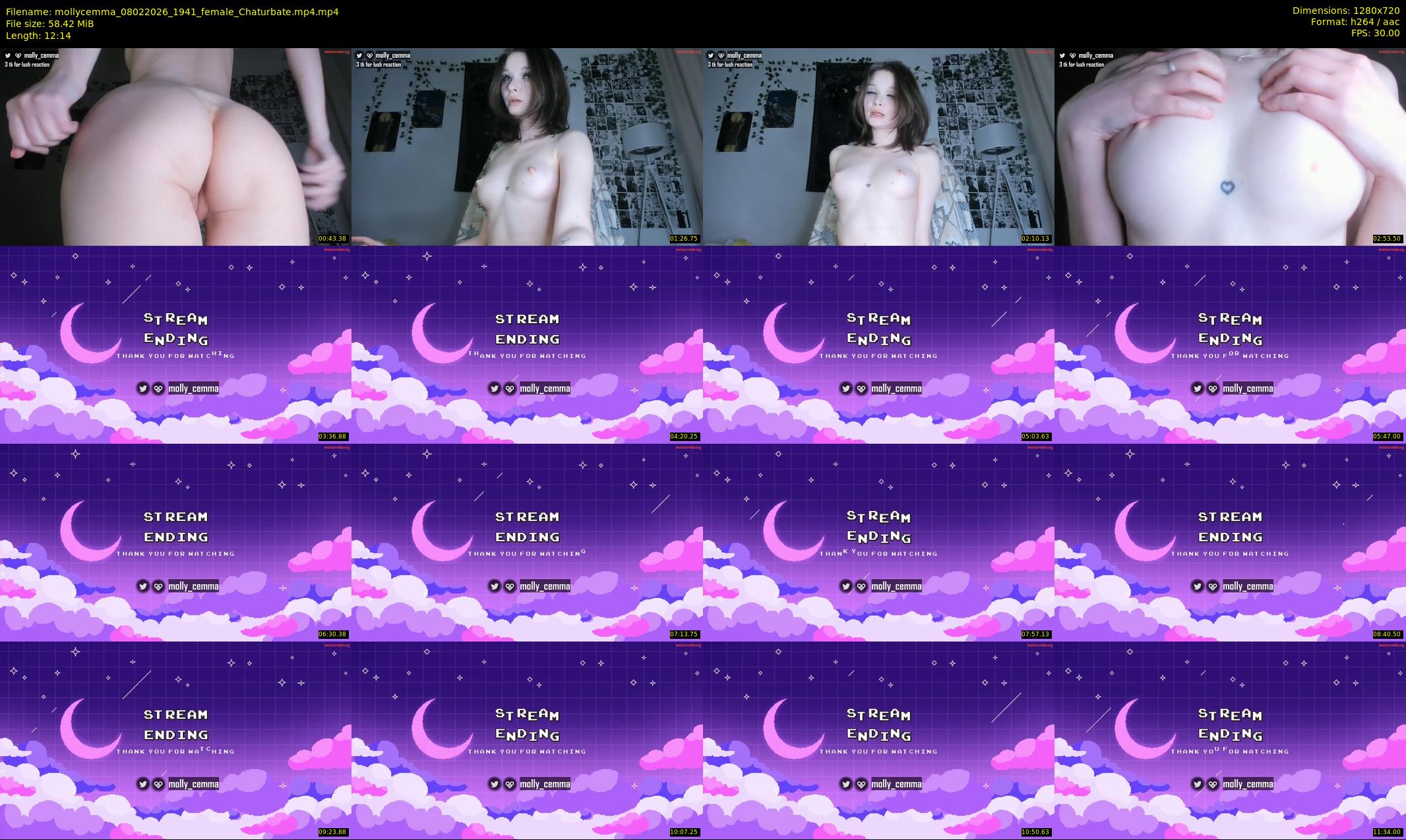mollycemma — 13 minute Chaturbate female cam show recording, 720p, Feb 8, 2026