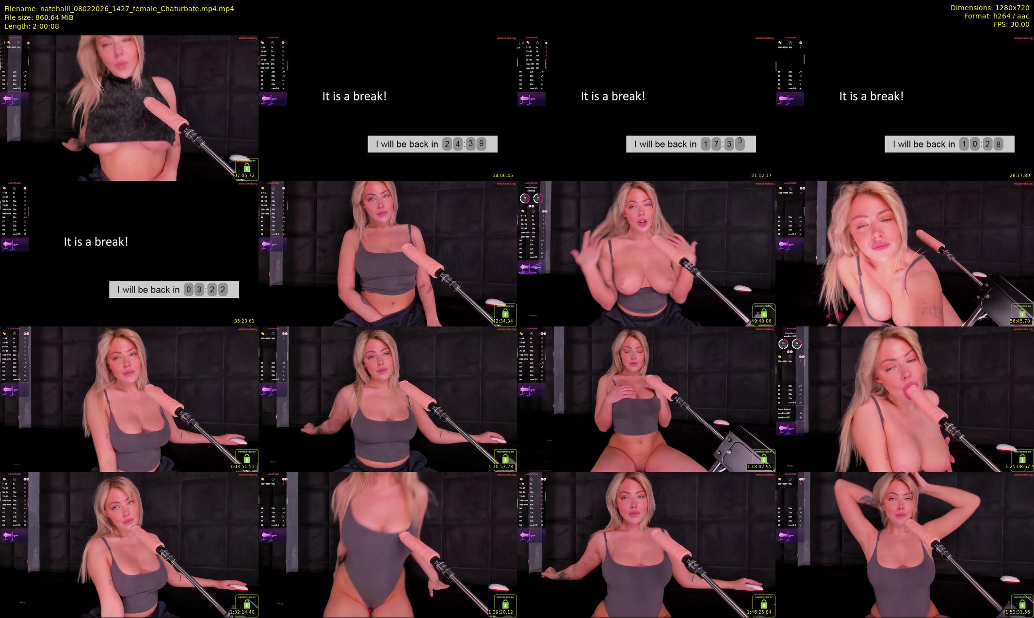 natehalll — 121 minute Chaturbate female cam show recording, 720p, Feb 8, 2026