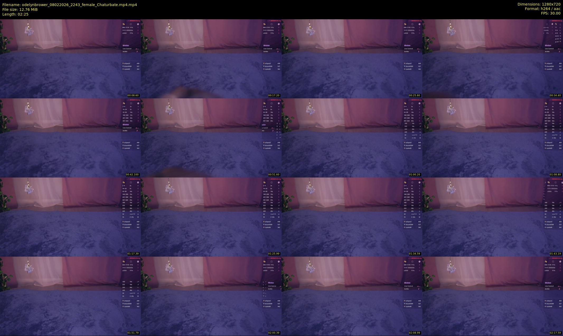 odelynbrower — 3 minute Chaturbate female cam show recording, 720p, Feb 8, 2026