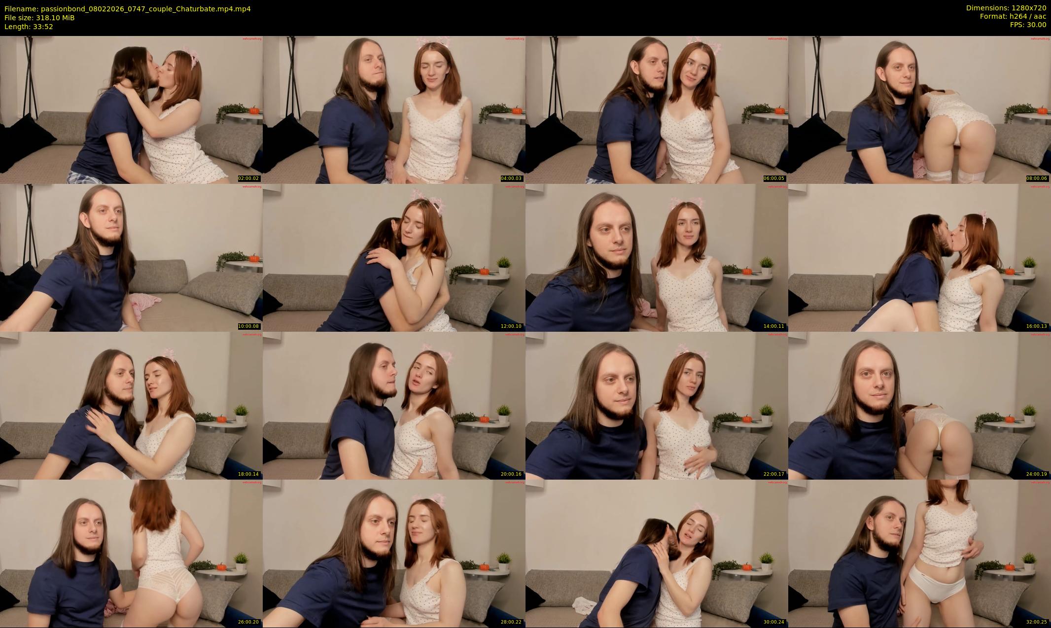 passionbond — 34 minute Chaturbate couple cam show recording, 720p, Feb 8, 2026