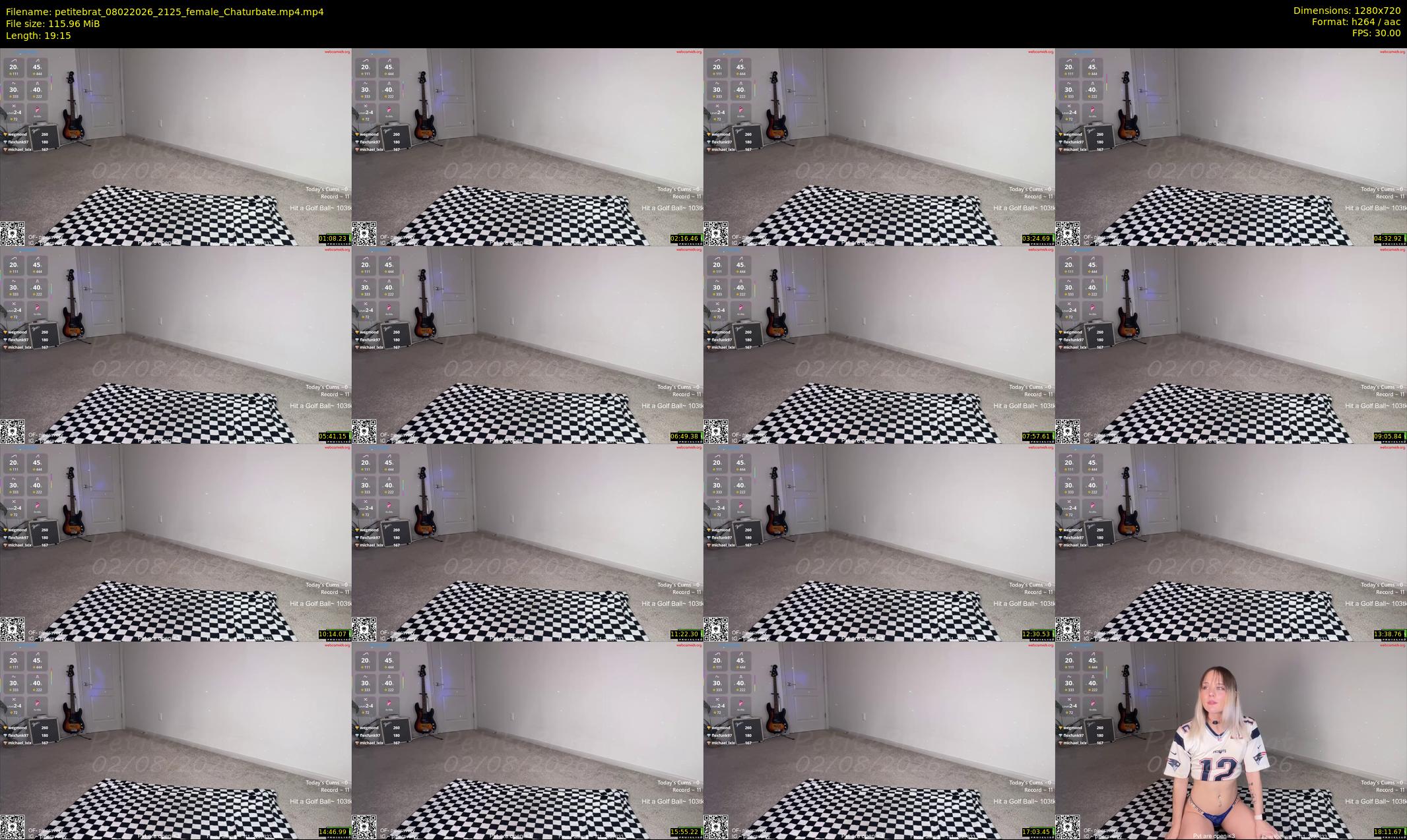 petitebrat — 20 minute Chaturbate female cam show recording, 720p, Feb 8, 2026