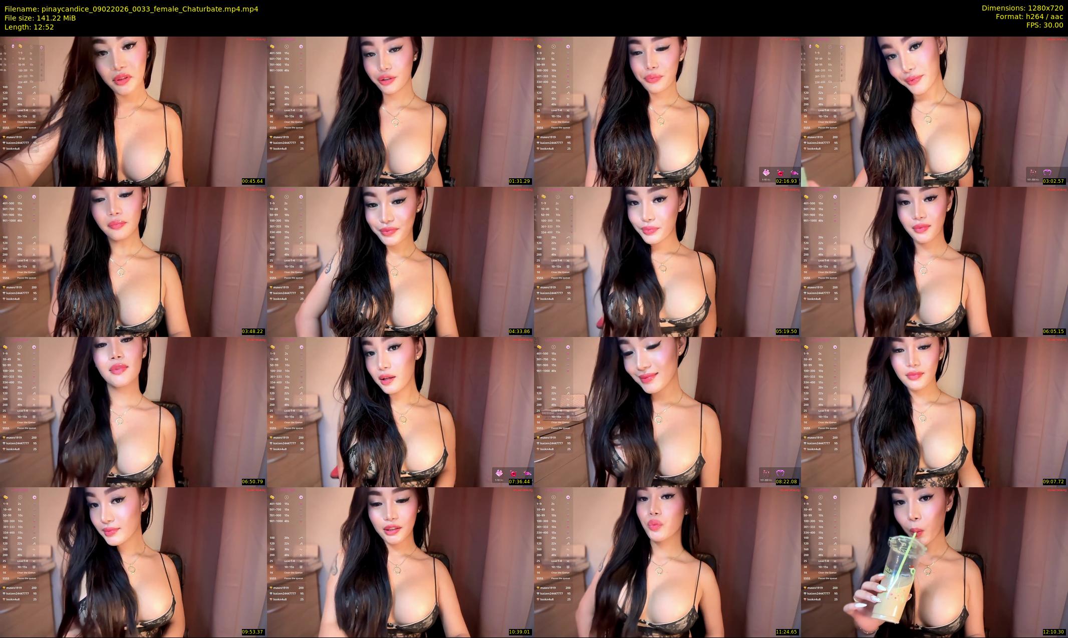 pinaycandice — 13 minute Chaturbate female cam show recording, 720p, Feb 9, 2026