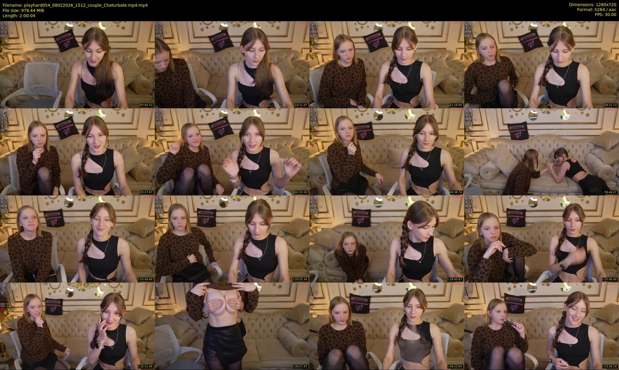 playhard054 — 121 minute Chaturbate couple cam show recording, 720p, Feb 8, 2026