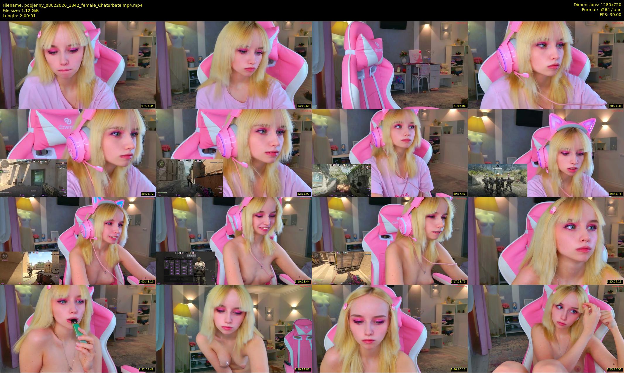 popjenny — 121 minute Chaturbate female cam show recording, 720p, Feb 8, 2026