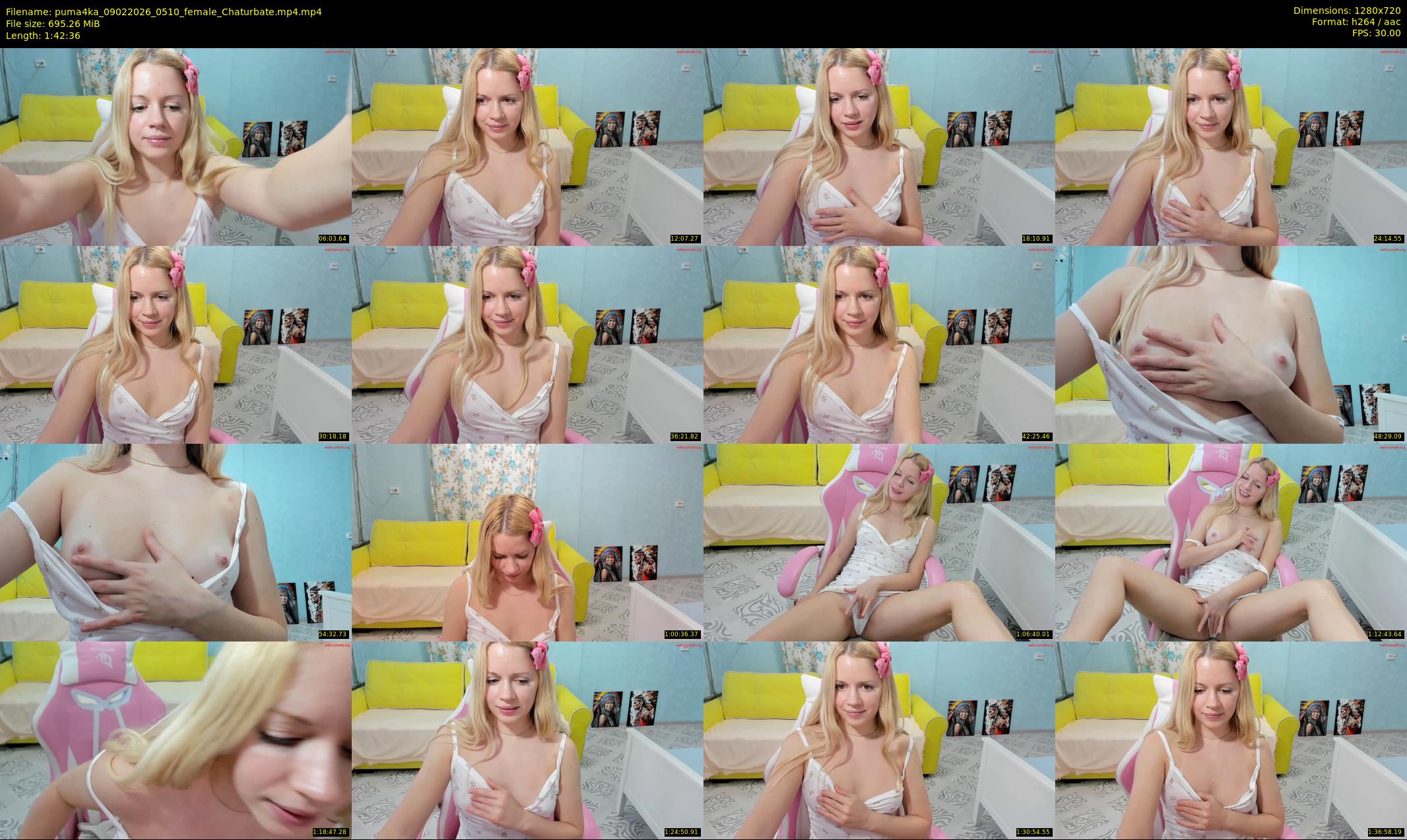 puma4ka — 103 minute Chaturbate female cam show recording, 720p, Feb 9, 2026