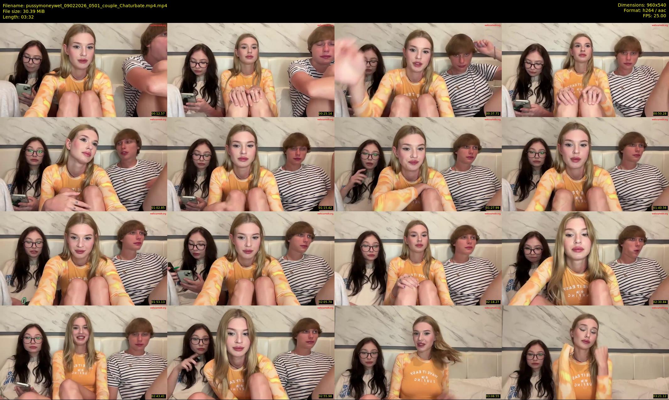 pussymoneywet — 4 minute Chaturbate couple cam show recording, 480p, Feb 9, 2026