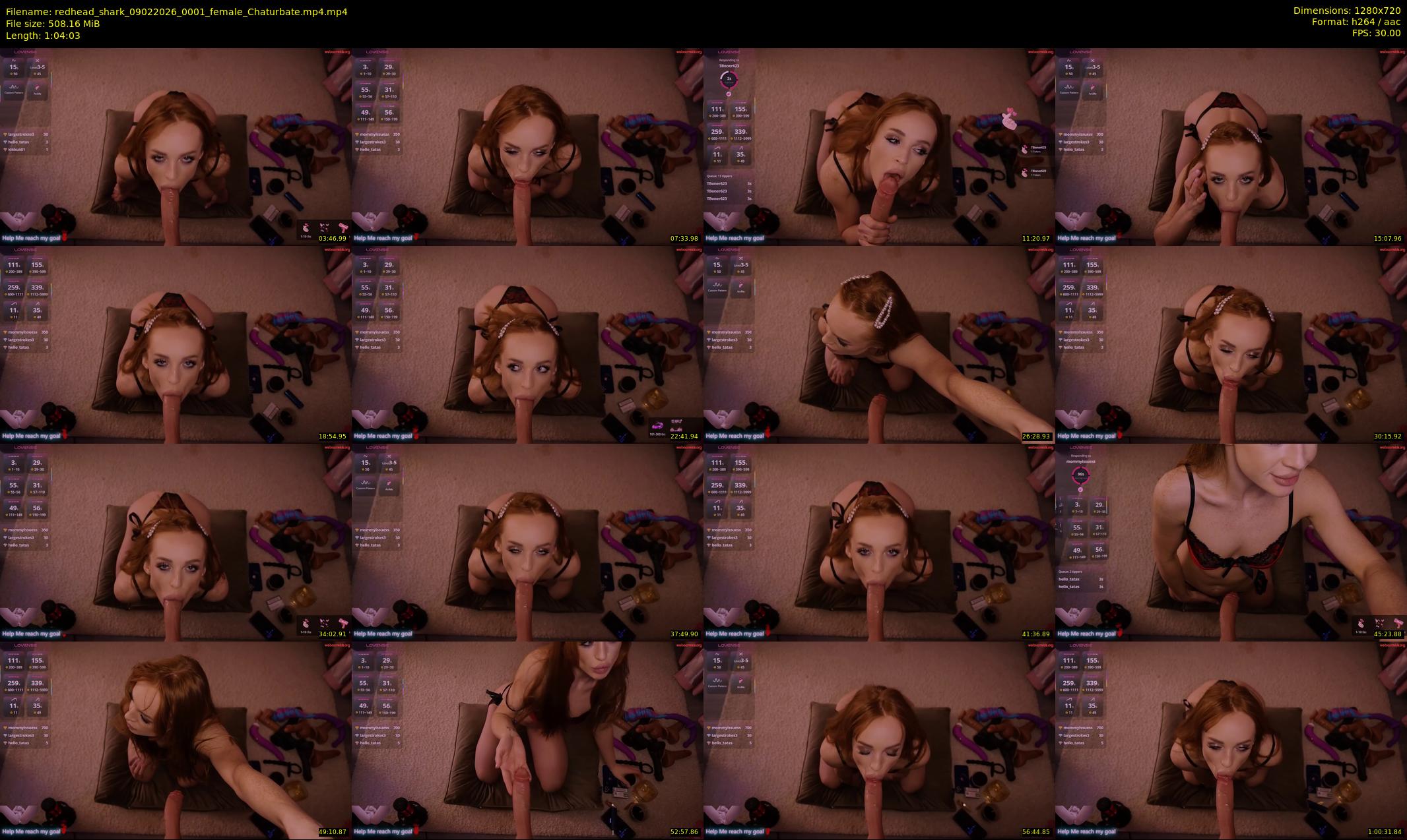 redhead_shark — 65 minute Chaturbate female cam show recording, 720p, Feb 9, 2026