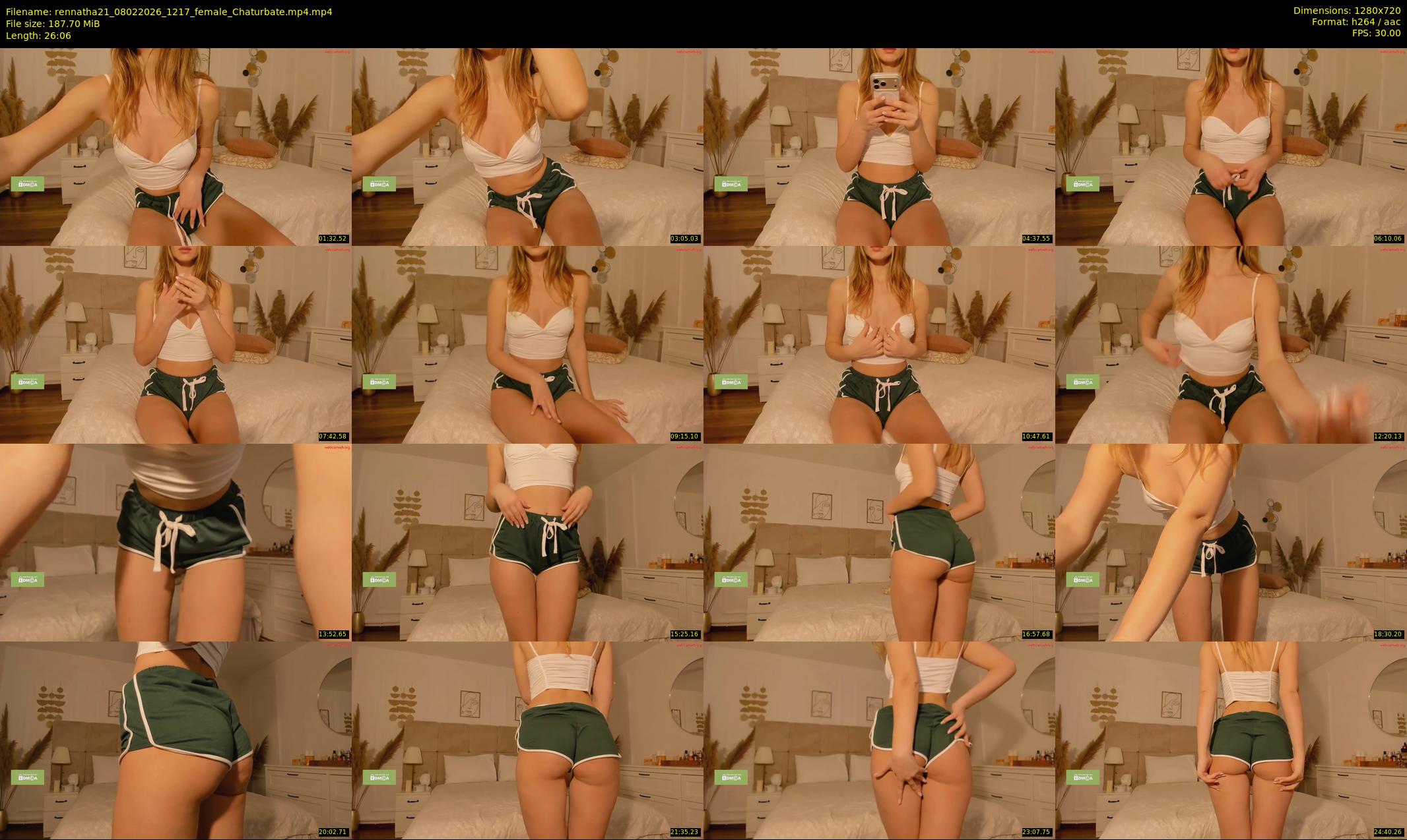 rennatha21 — 27 minute Chaturbate female cam show recording, 720p, Feb 8, 2026
