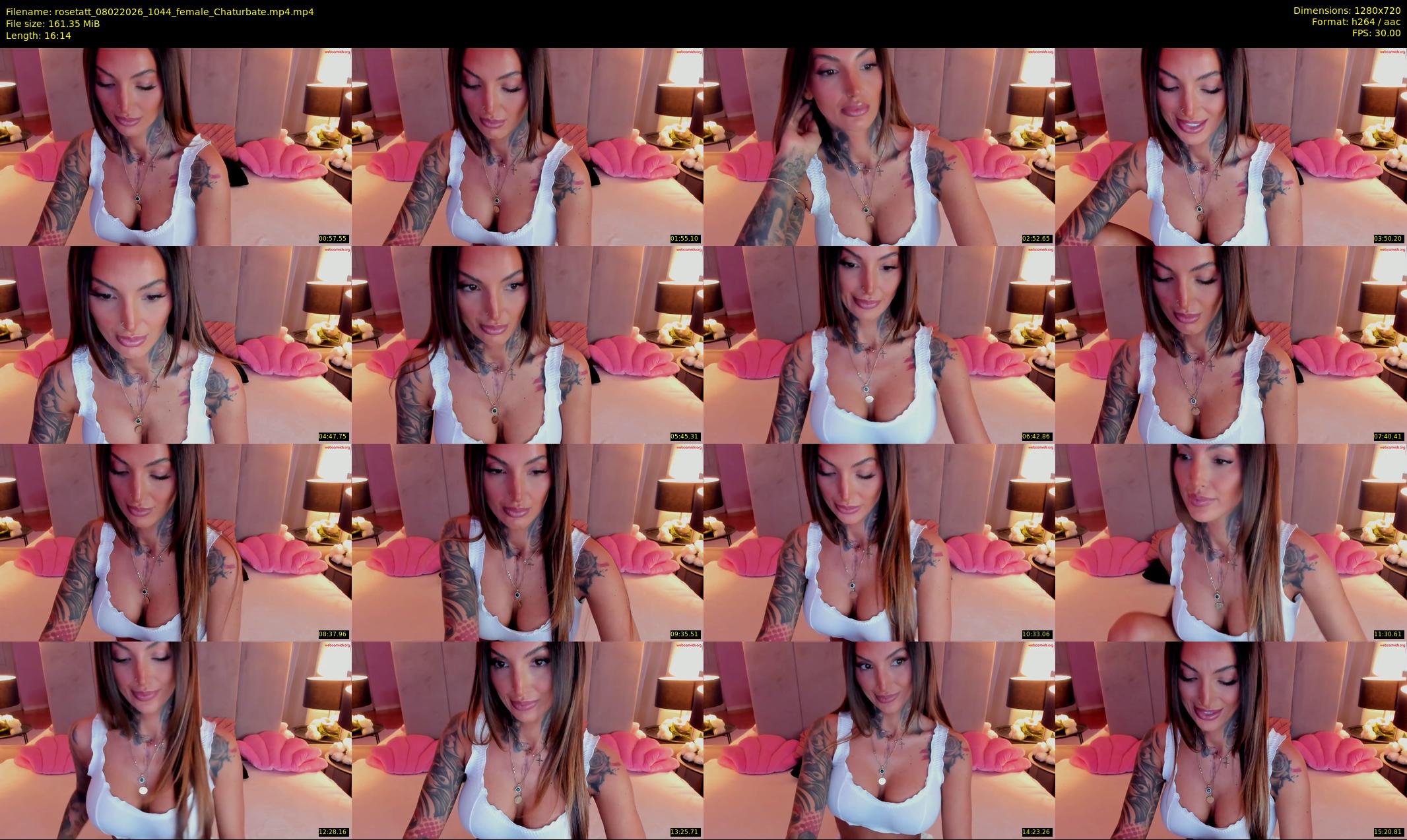 rosetatt — 17 minute Chaturbate female cam show recording, 720p, Feb 8, 2026