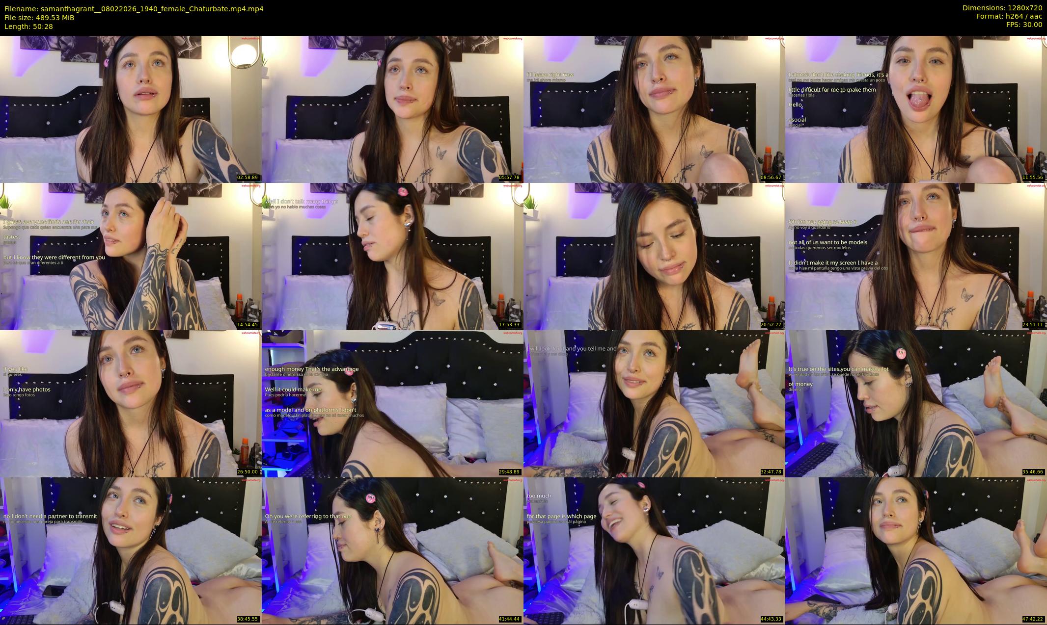 samanthagrant_ — 51 minute Chaturbate female cam show recording, 720p, Feb 8, 2026
