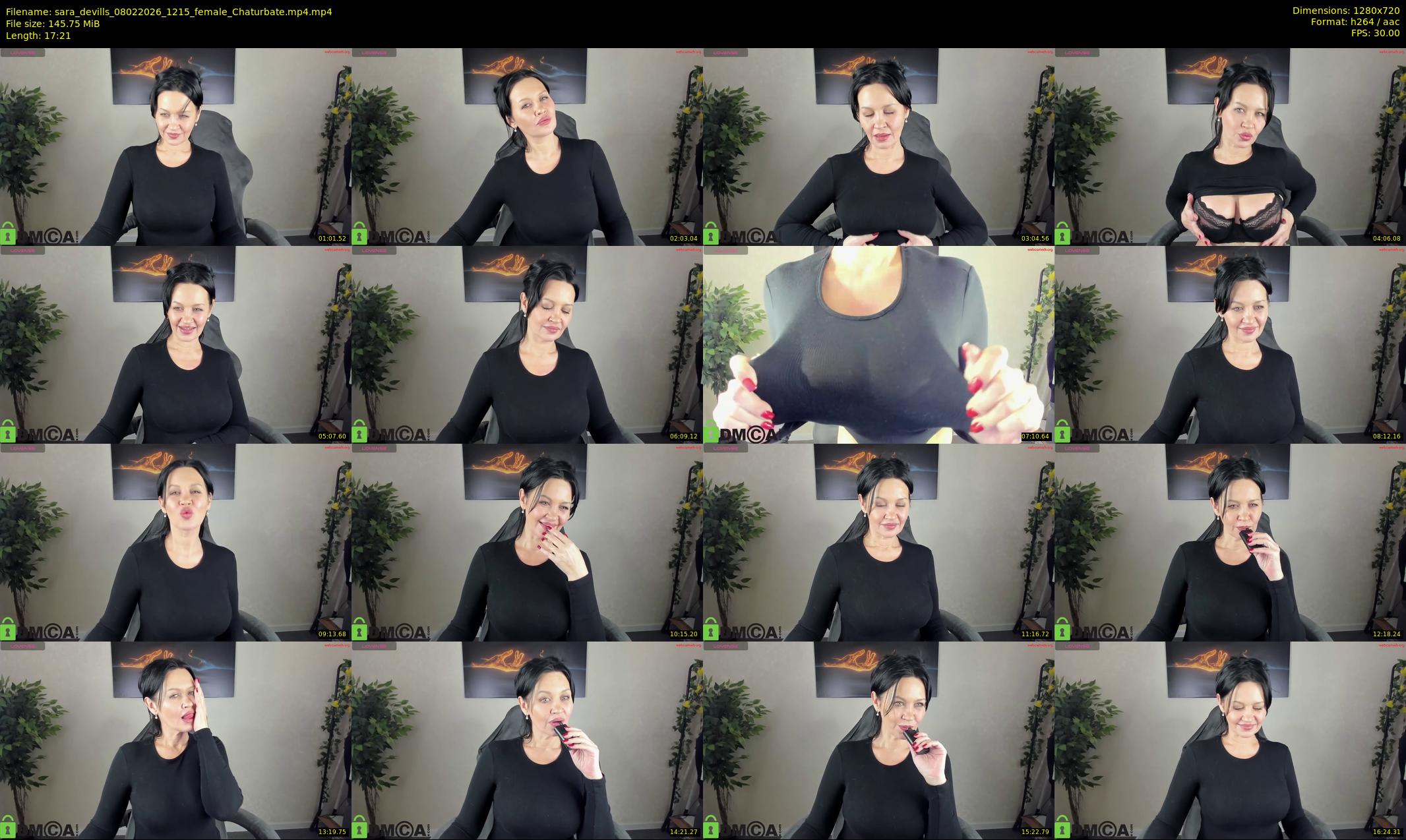 sara_devills — 18 minute Chaturbate female cam show recording, 720p, Feb 8, 2026