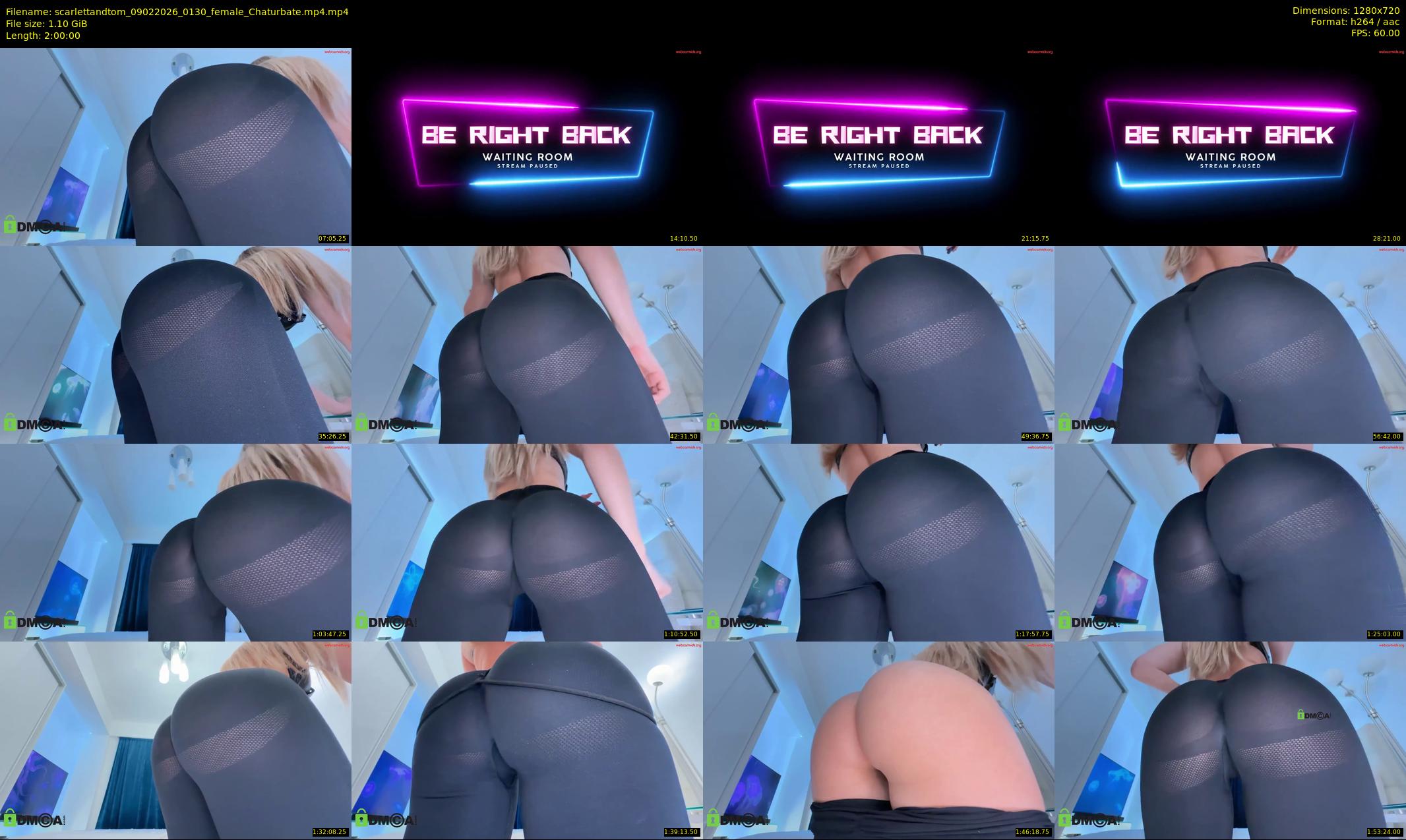 scarlettandtom — 120 minute Chaturbate couple cam show recording, 720p, Feb 9, 2026