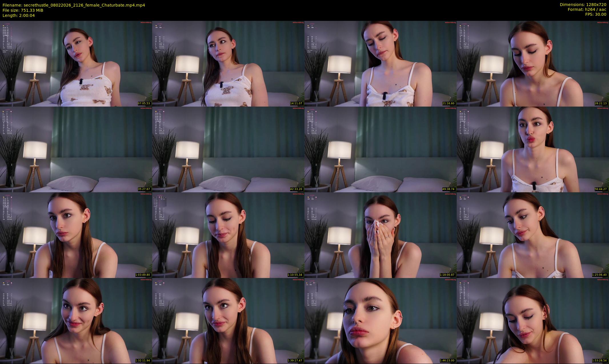 secrethustle — 121 minute Chaturbate female cam show recording, 720p, Feb 8, 2026