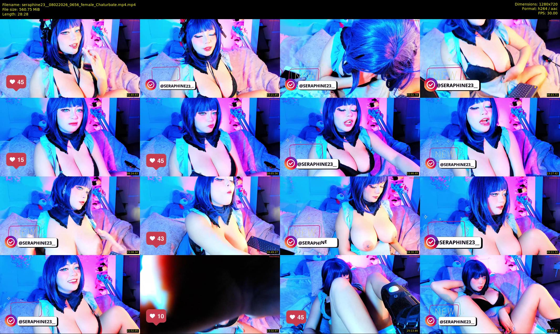 seraphine23_ — 29 minute Chaturbate female cam show recording, 720p, Feb 8, 2026
