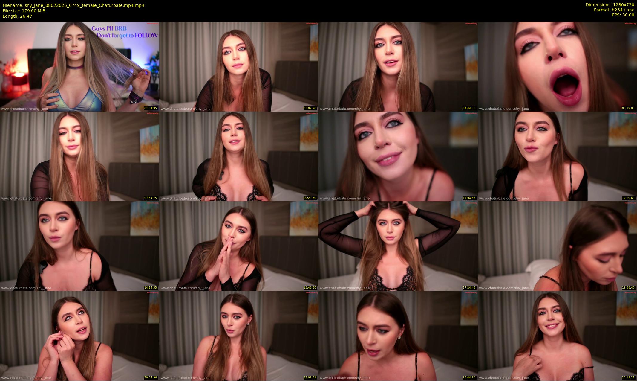 shy_jane — 27 minute Chaturbate female cam show recording, 720p, Feb 8, 2026