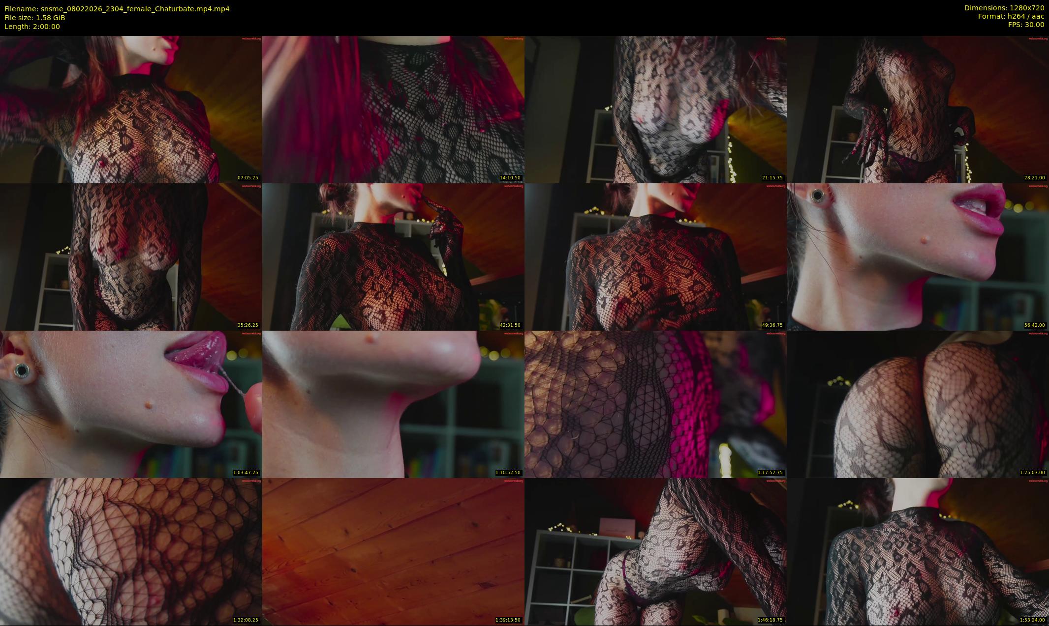 snsme — 120 minute Chaturbate female cam show recording, 720p, Feb 8, 2026