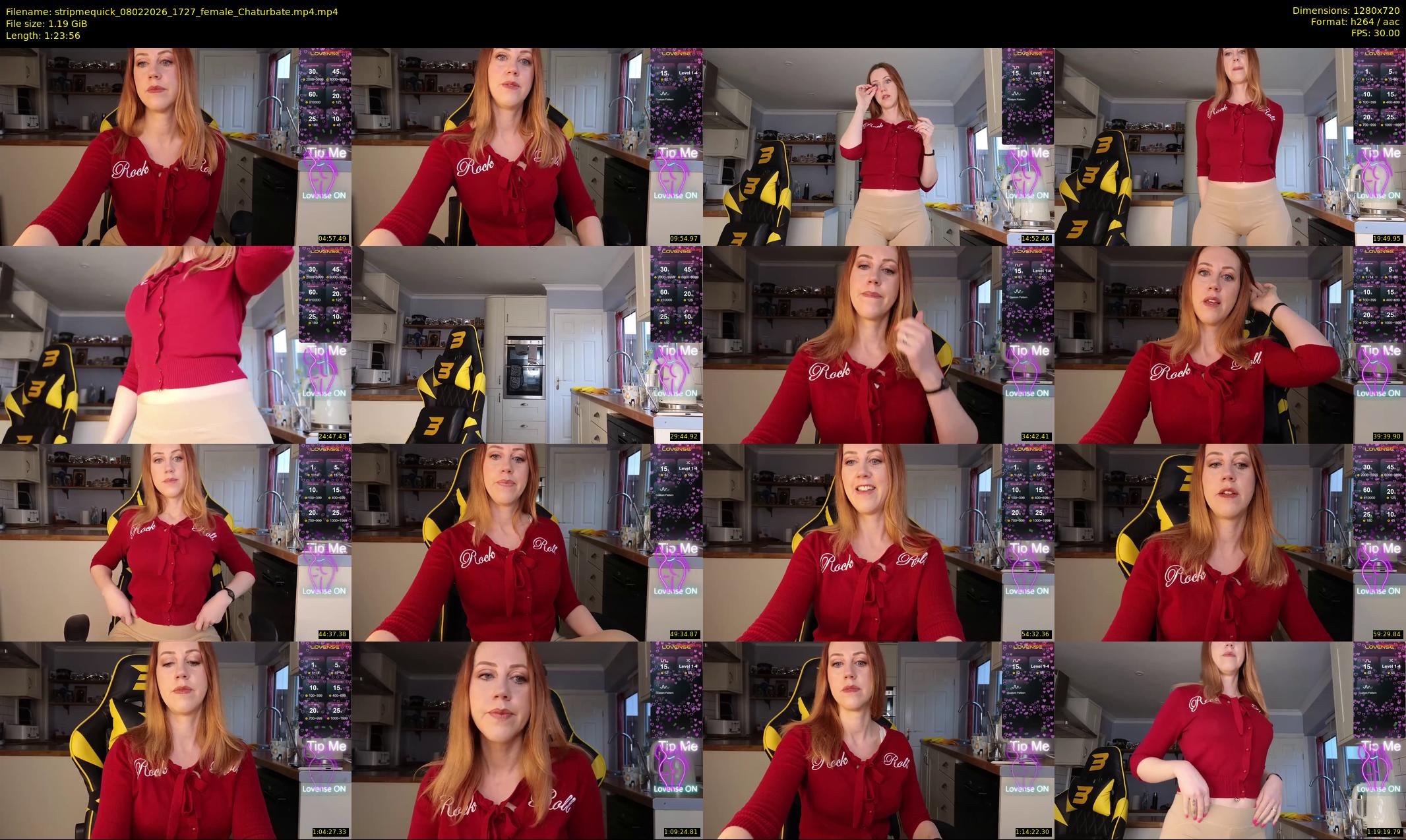 stripmequick — 84 minute Chaturbate female cam show recording, 720p, Feb 8, 2026