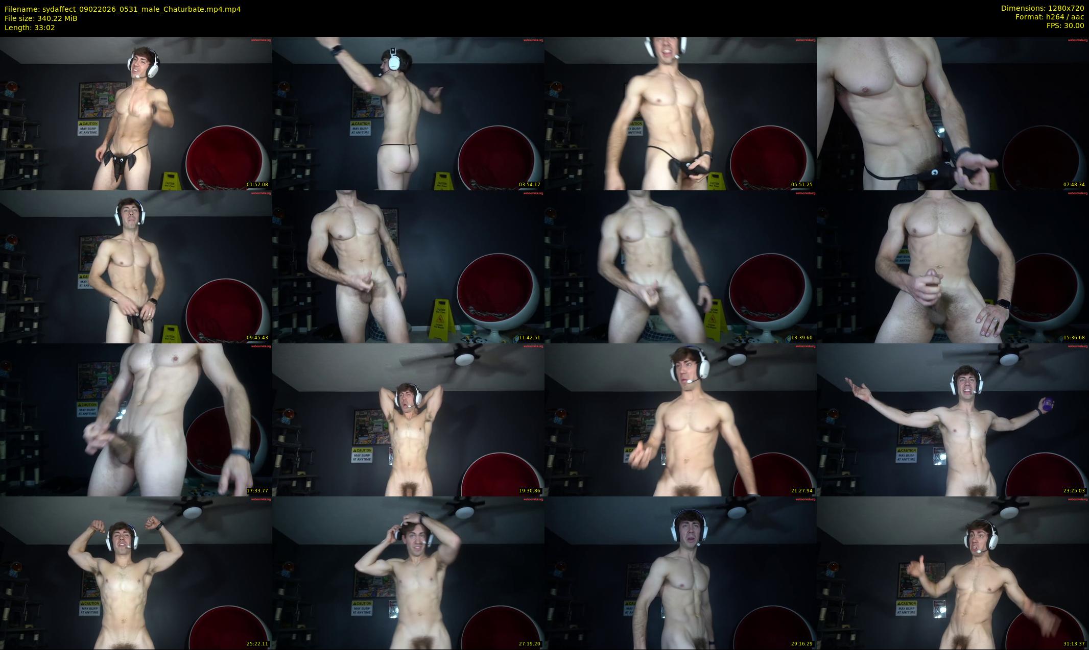 sydaffect — 34 minute Chaturbate male cam show recording, 720p, Feb 9, 2026