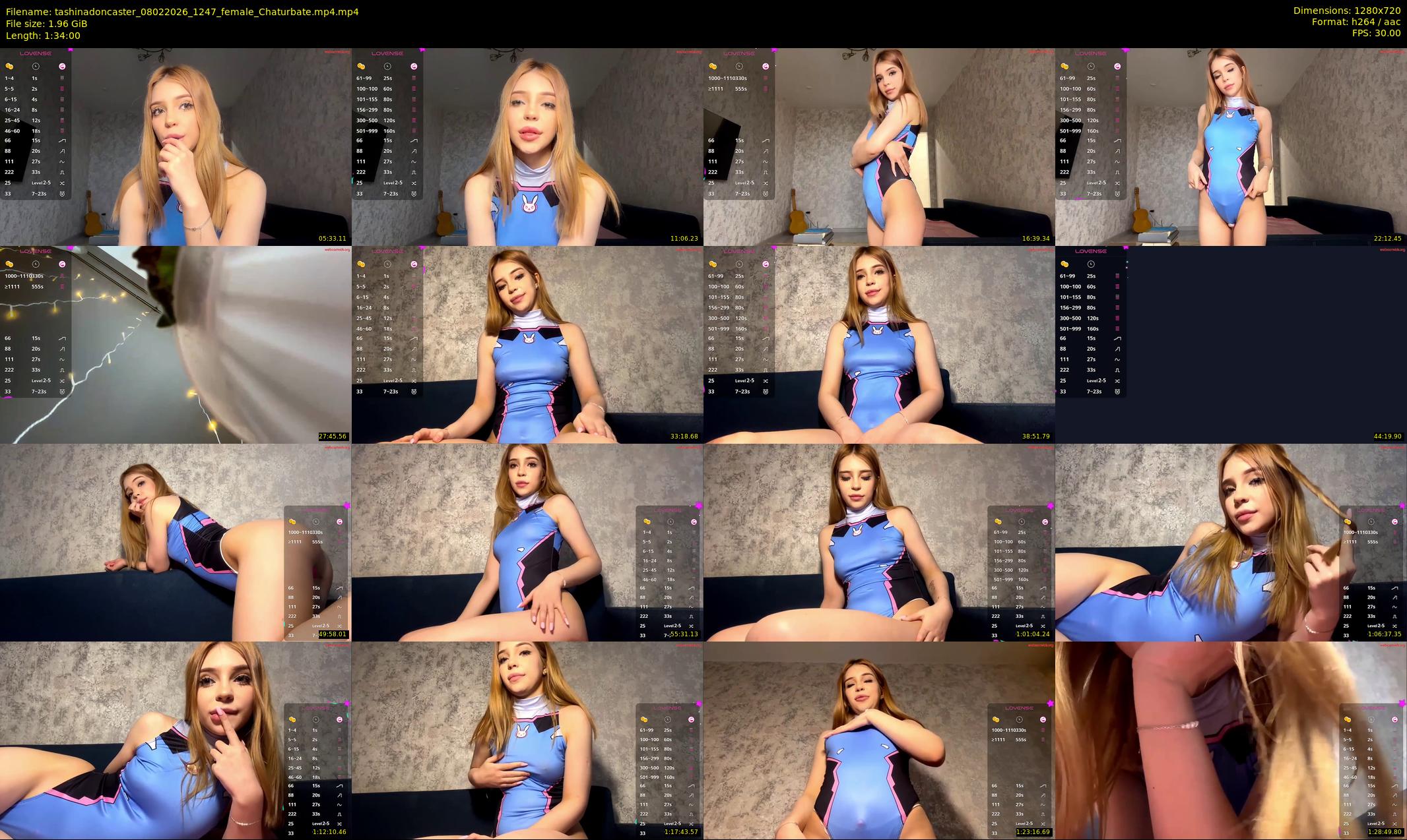 tashinadoncaster — 94 minute Chaturbate female cam show recording, 720p, Feb 8, 2026
