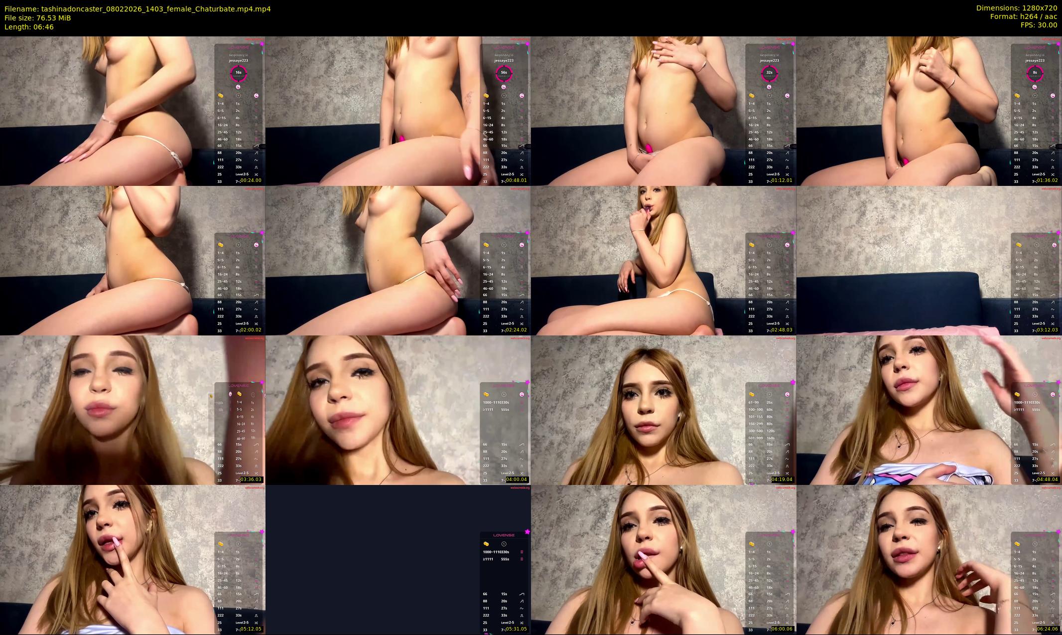 tashinadoncaster — 7 minute Chaturbate female cam show recording, 720p, Feb 8, 2026