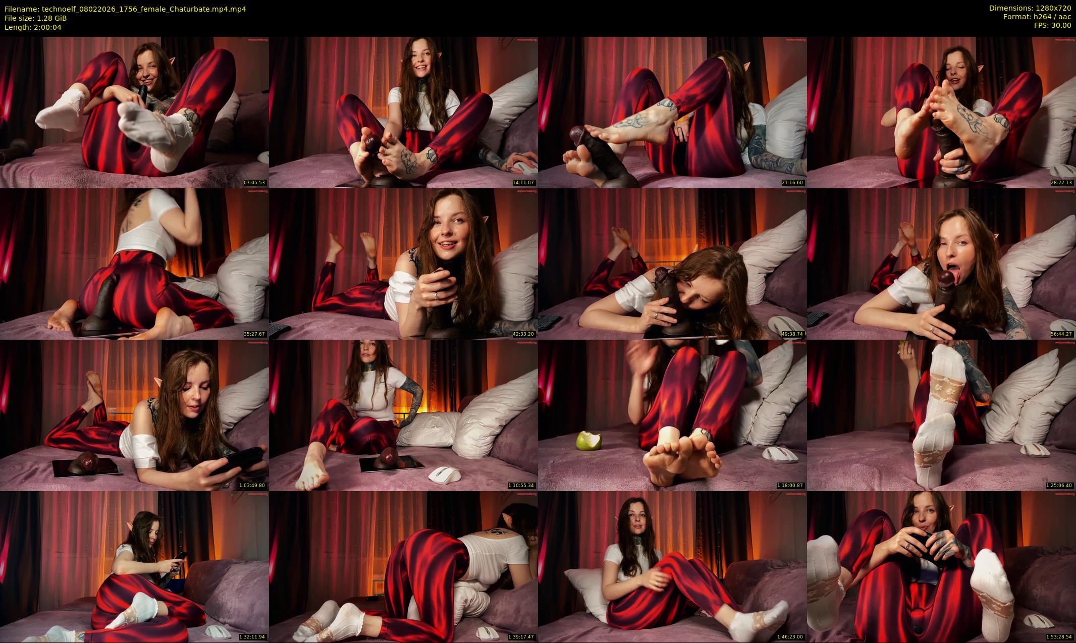 technoelf — 121 minute Chaturbate female cam show recording, 720p, Feb 8, 2026