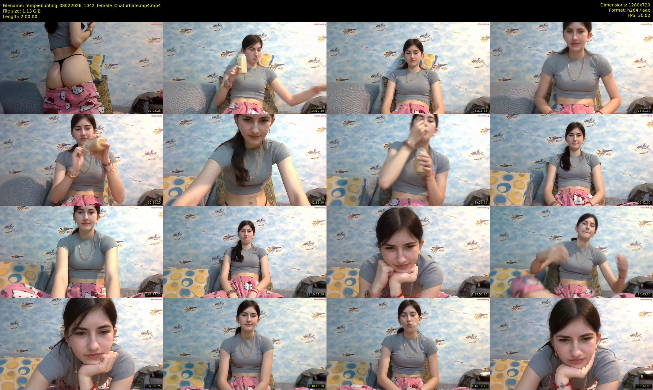 tempiebunting — 120 minute Chaturbate female cam show recording, 720p, Feb 8, 2026