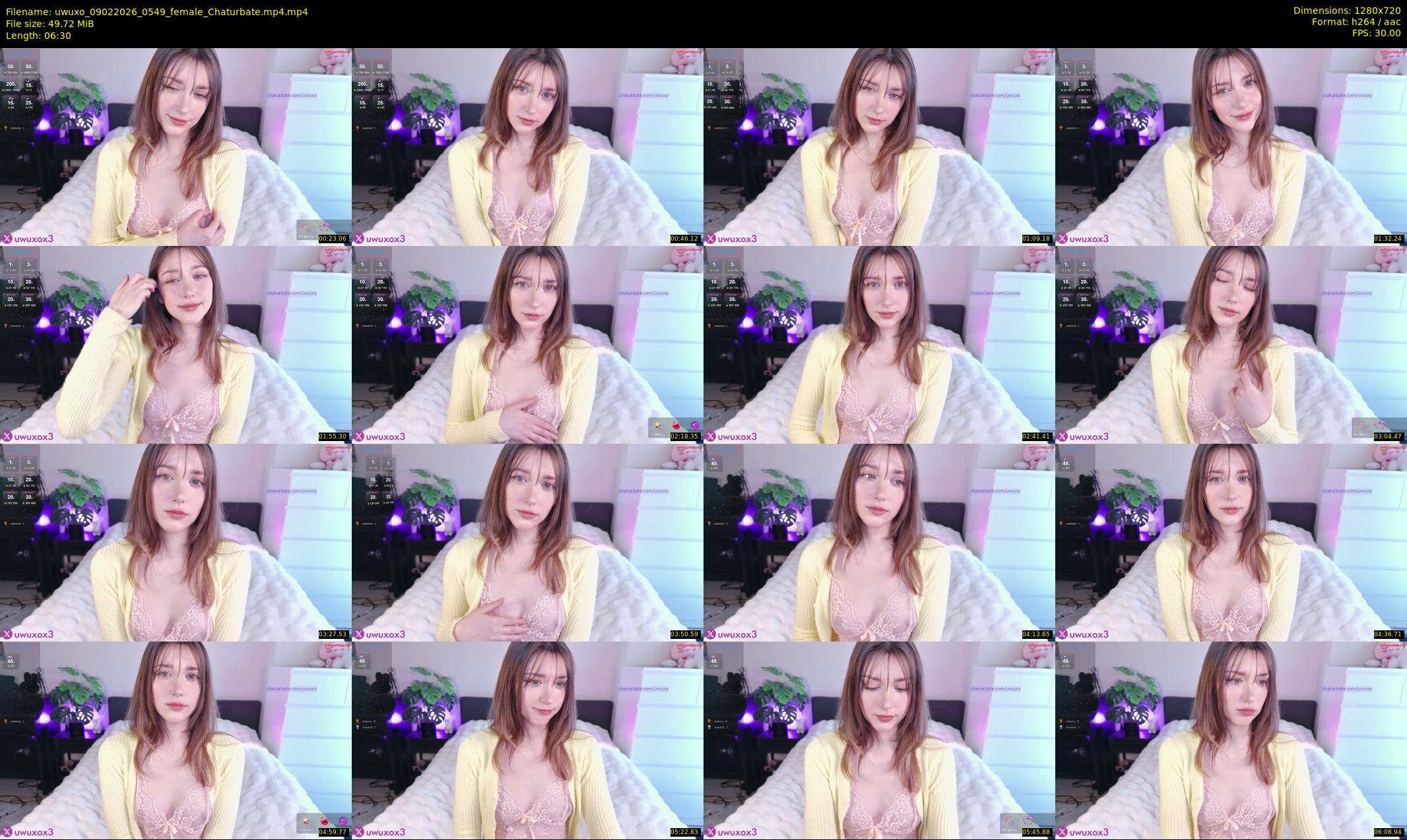 uwuxo — 7 minute Chaturbate female cam show recording, 720p, Feb 9, 2026