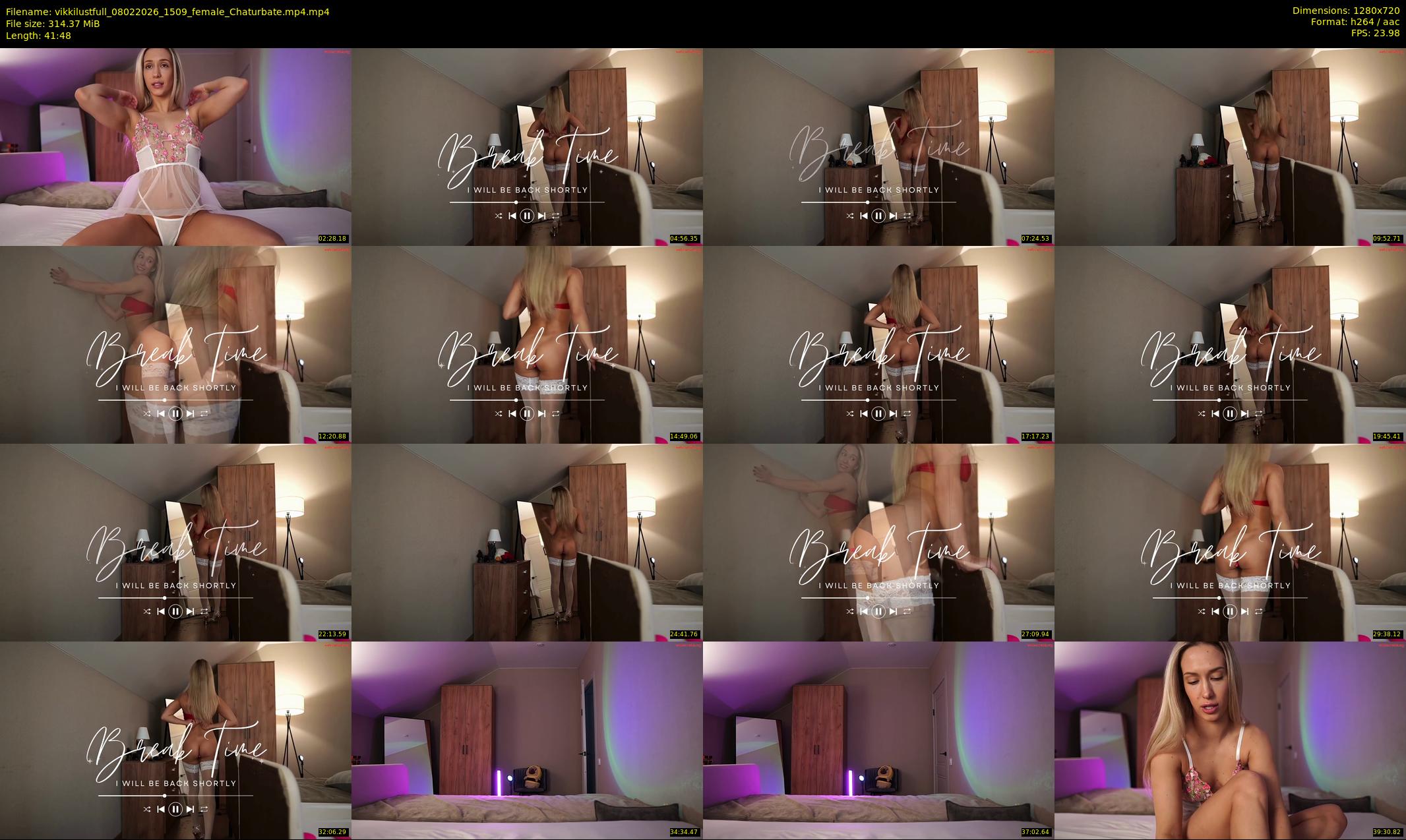 vikkilustfull — 42 minute Chaturbate female cam show recording, 720p, Feb 8, 2026