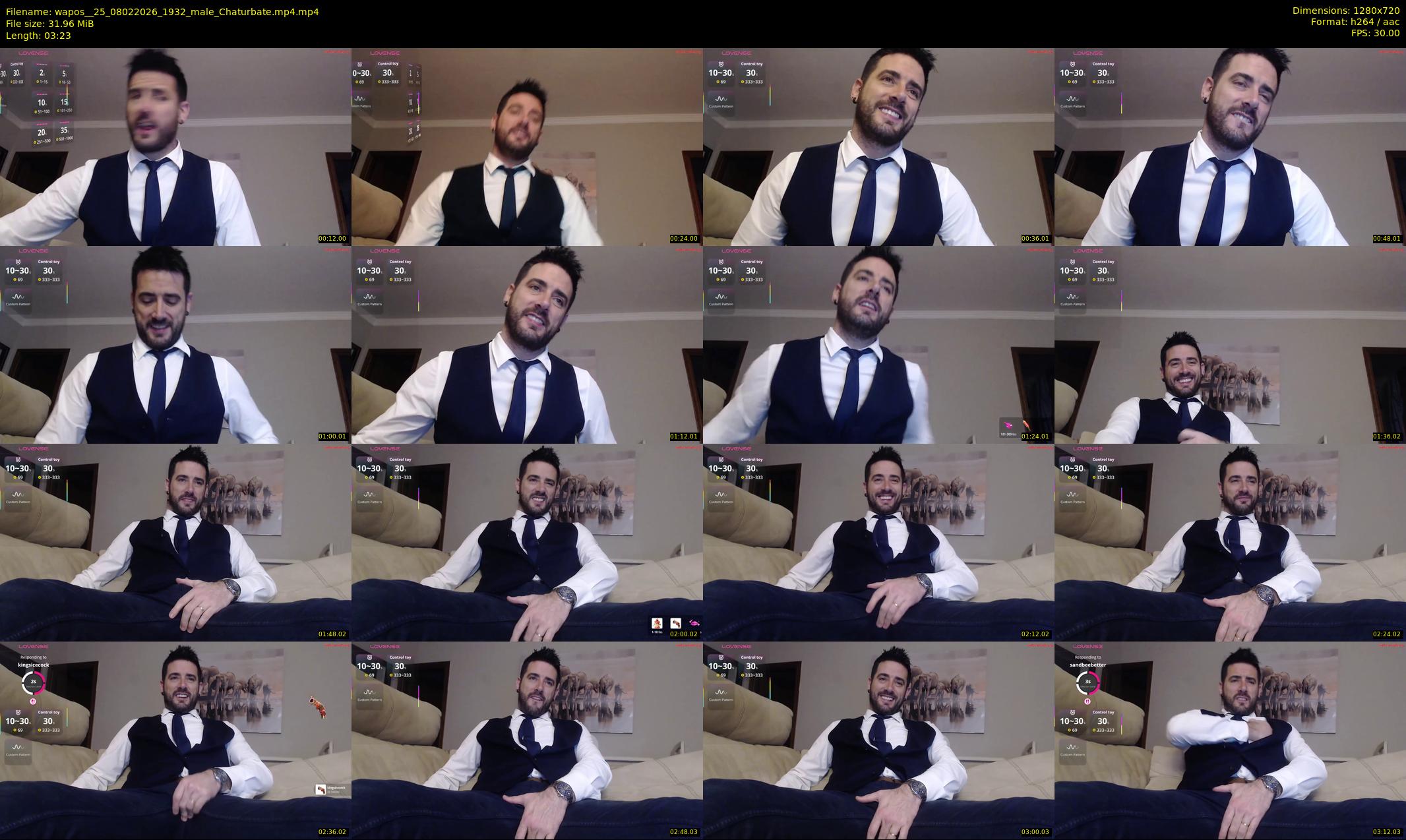 wapos__25 — 4 minute Chaturbate male cam show recording, 720p, Feb 8, 2026