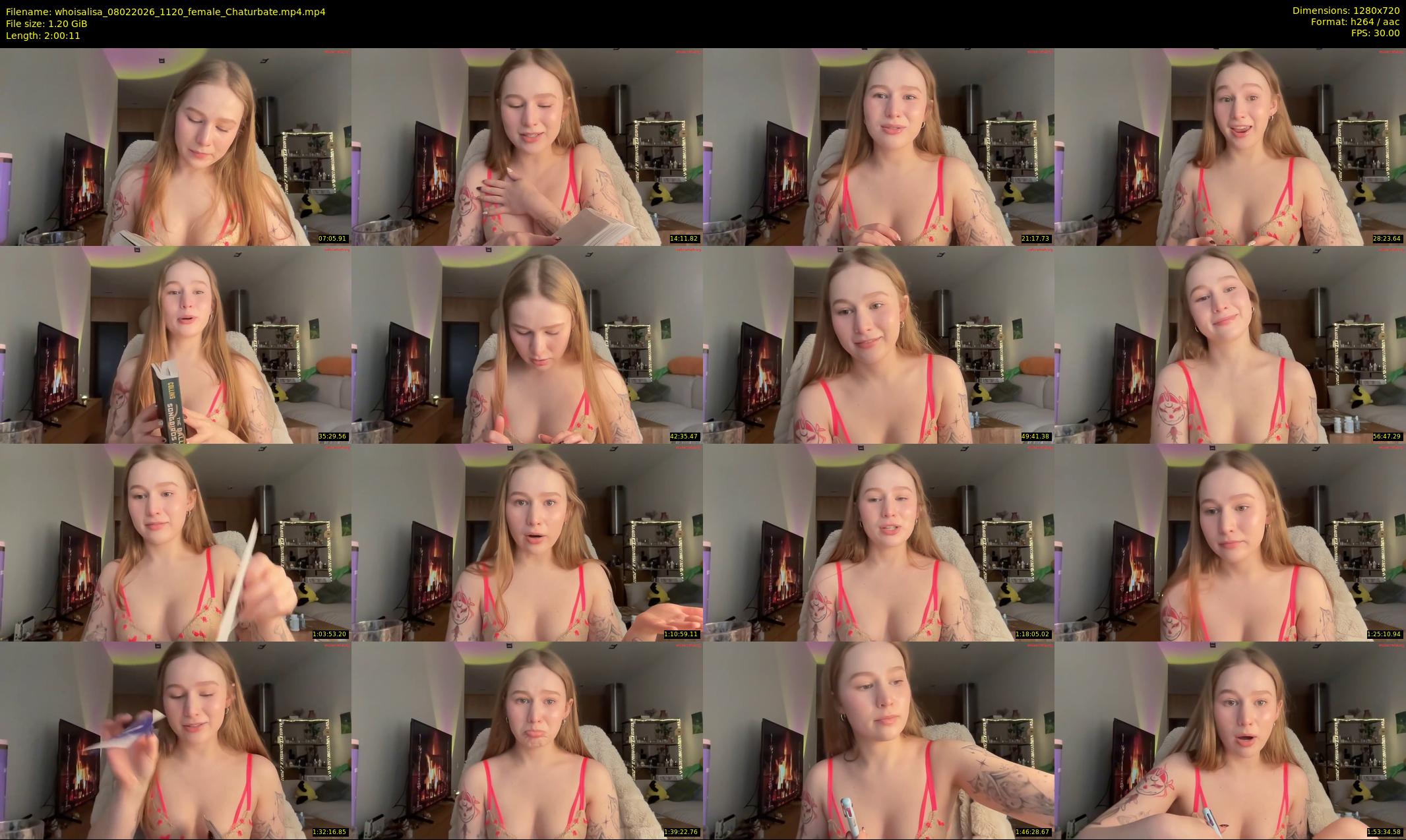 whoisalisa — 121 minute Chaturbate female cam show recording, 720p, Feb 8, 2026