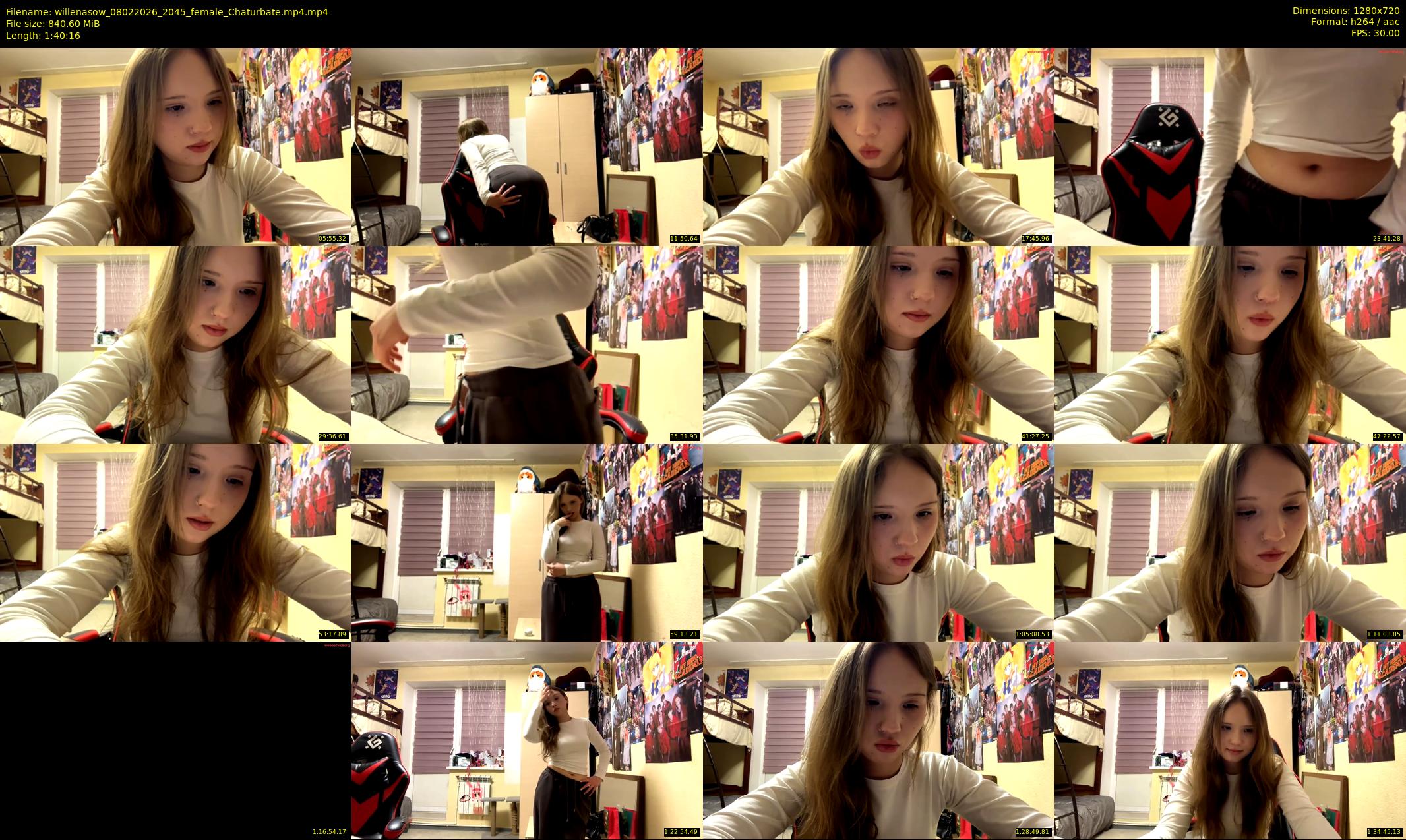 willenasow — 101 minute Chaturbate female cam show recording, 720p, Feb 8, 2026