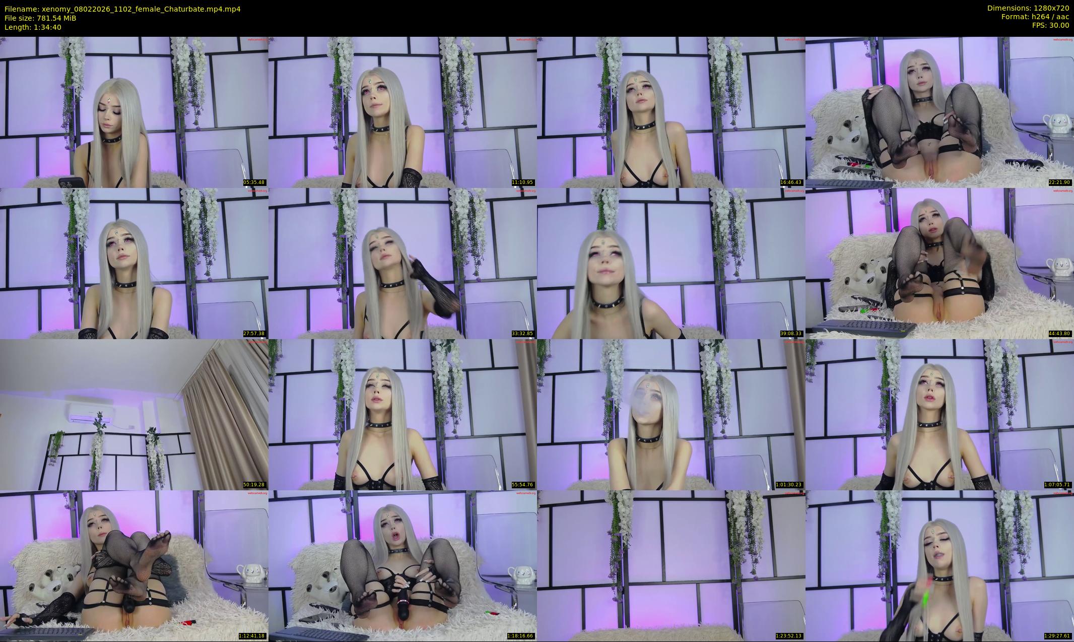 xenomy — 95 minute Chaturbate female cam show recording, 720p, Feb 8, 2026
