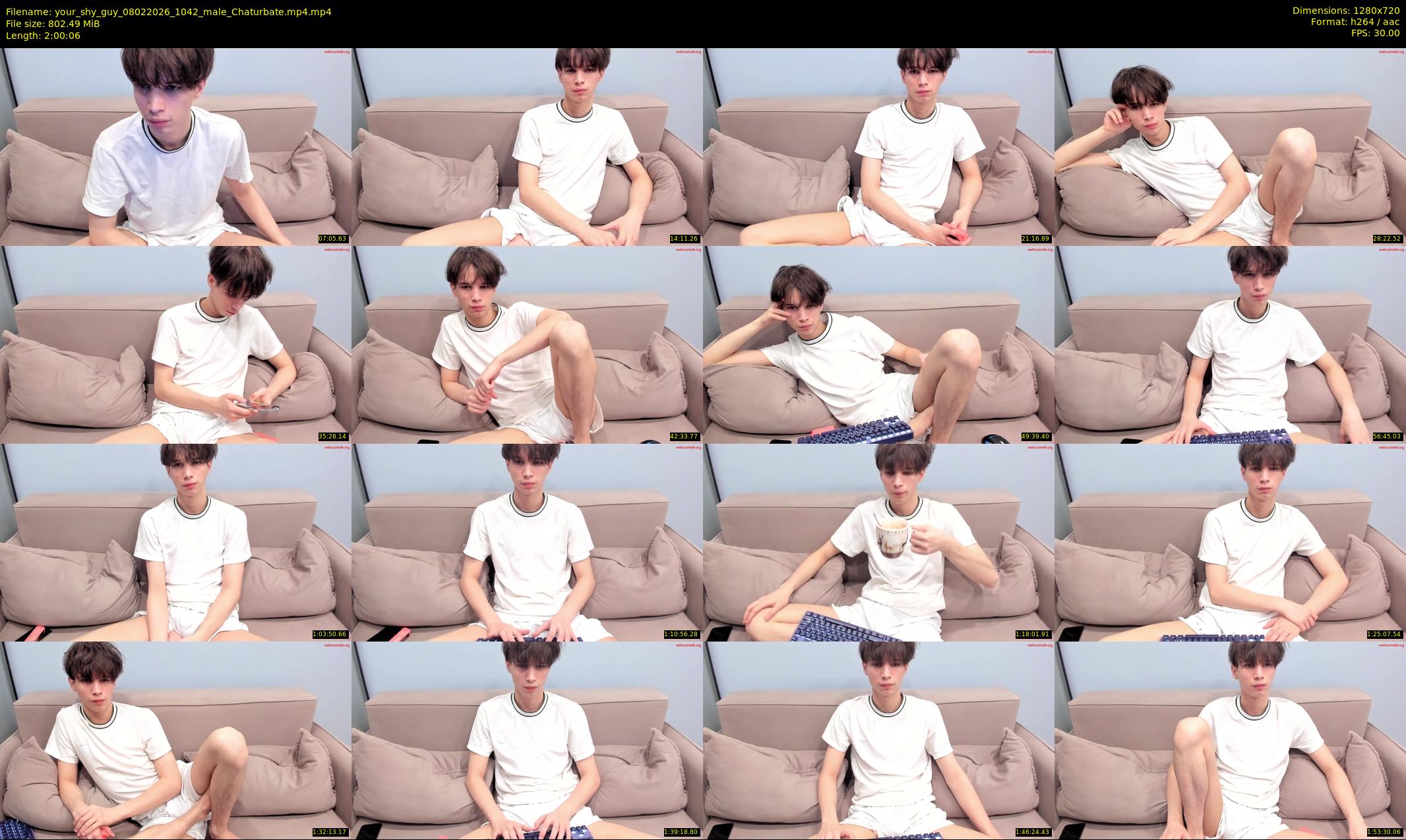 your_shy_guy — 121 minute Chaturbate male cam show recording, 720p, Feb 8, 2026
