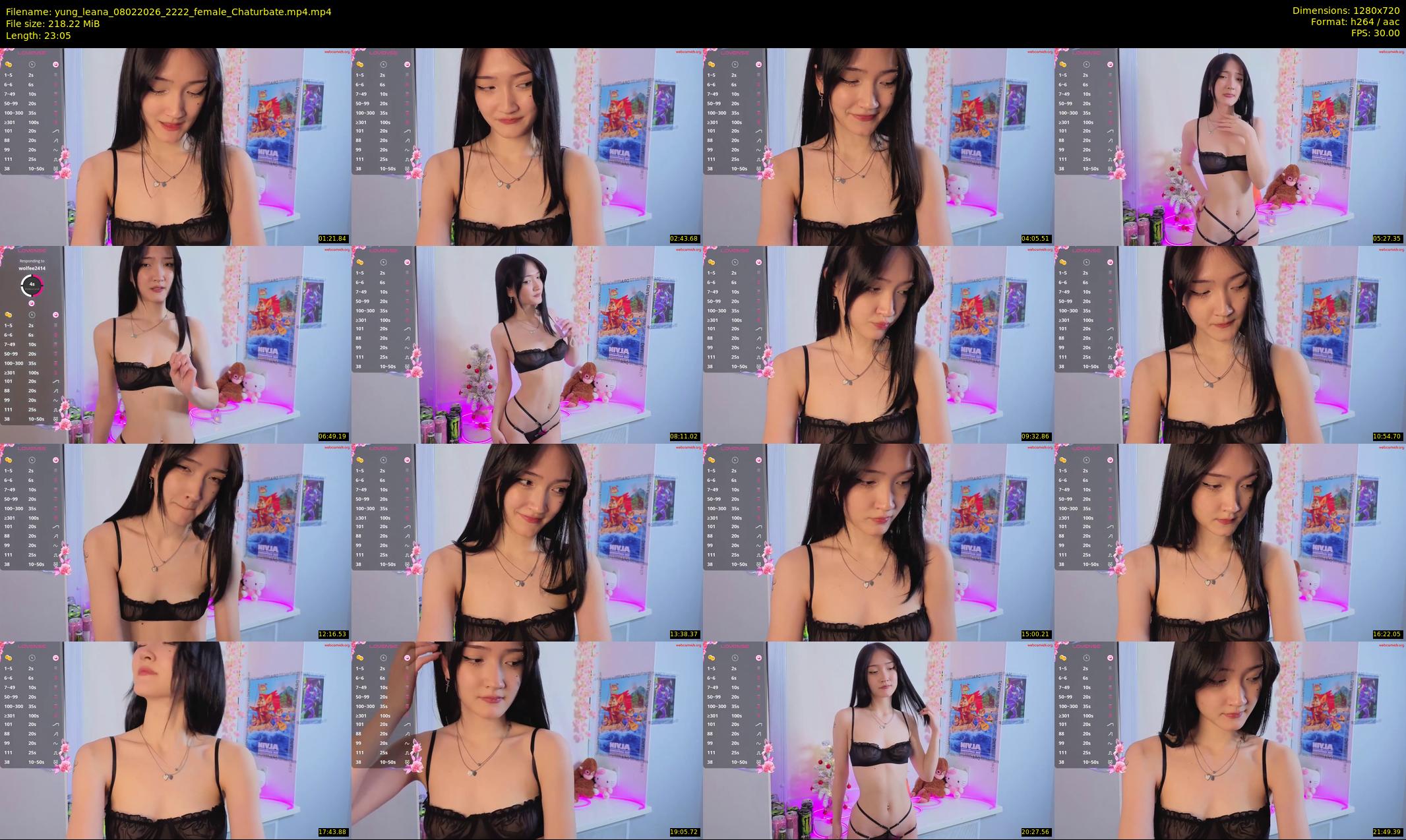 yung_leana — 24 minute Chaturbate female cam show recording, 720p, Feb 8, 2026