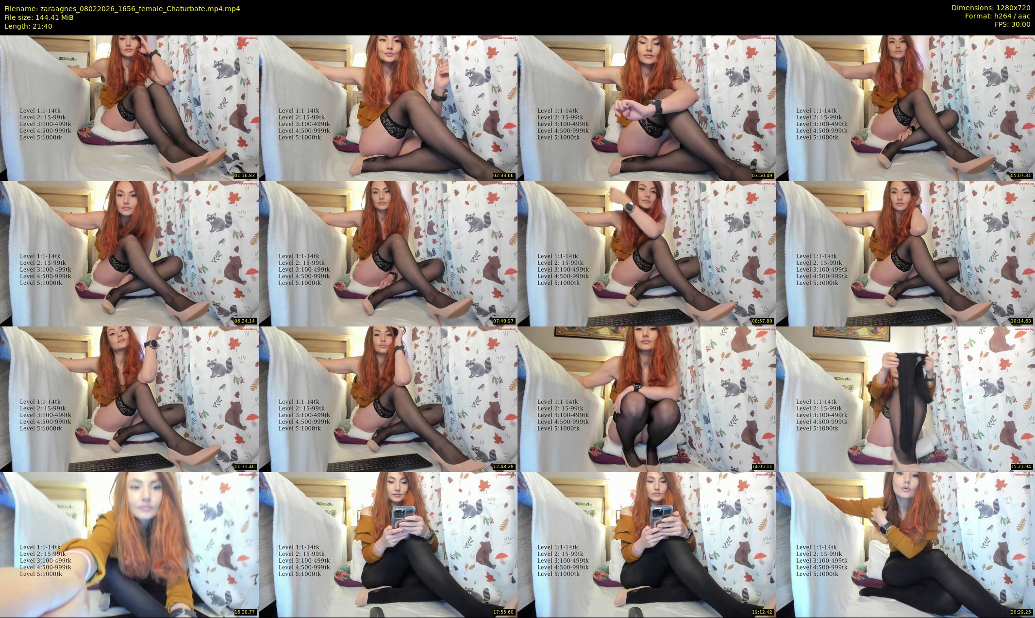 zaraagnes — 22 minute Chaturbate female cam show recording, 720p, Feb 8, 2026
