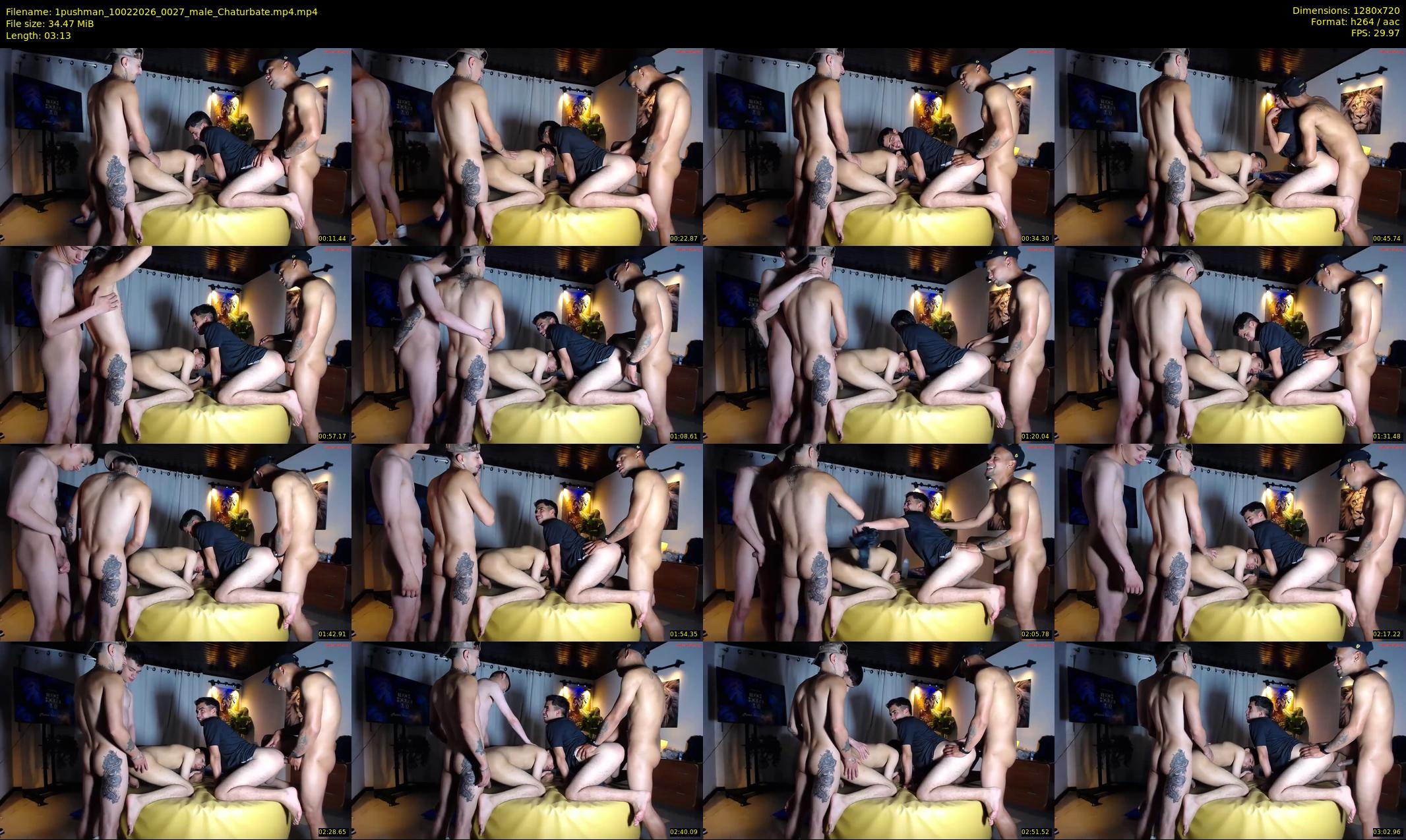 1pushman — 4 minute Chaturbate male cam show recording, 720p, Feb 10, 2026