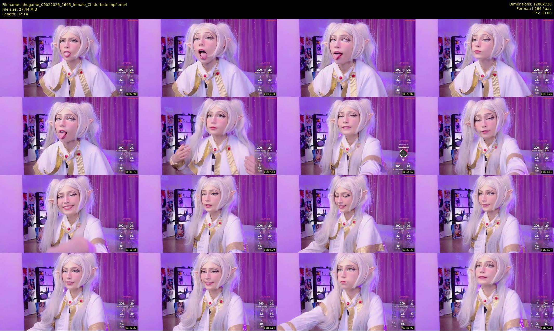 ahegame — 3 minute Chaturbate female cam show recording, 720p, Feb 9, 2026