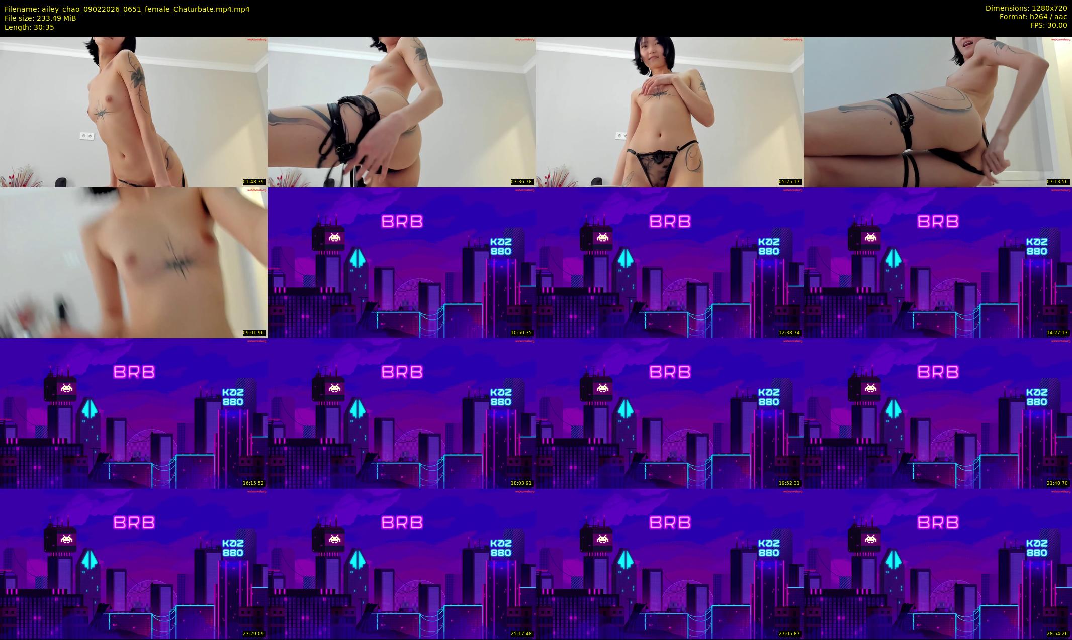 ailey_chao — 31 minute Chaturbate female cam show recording, 720p, Feb 9, 2026