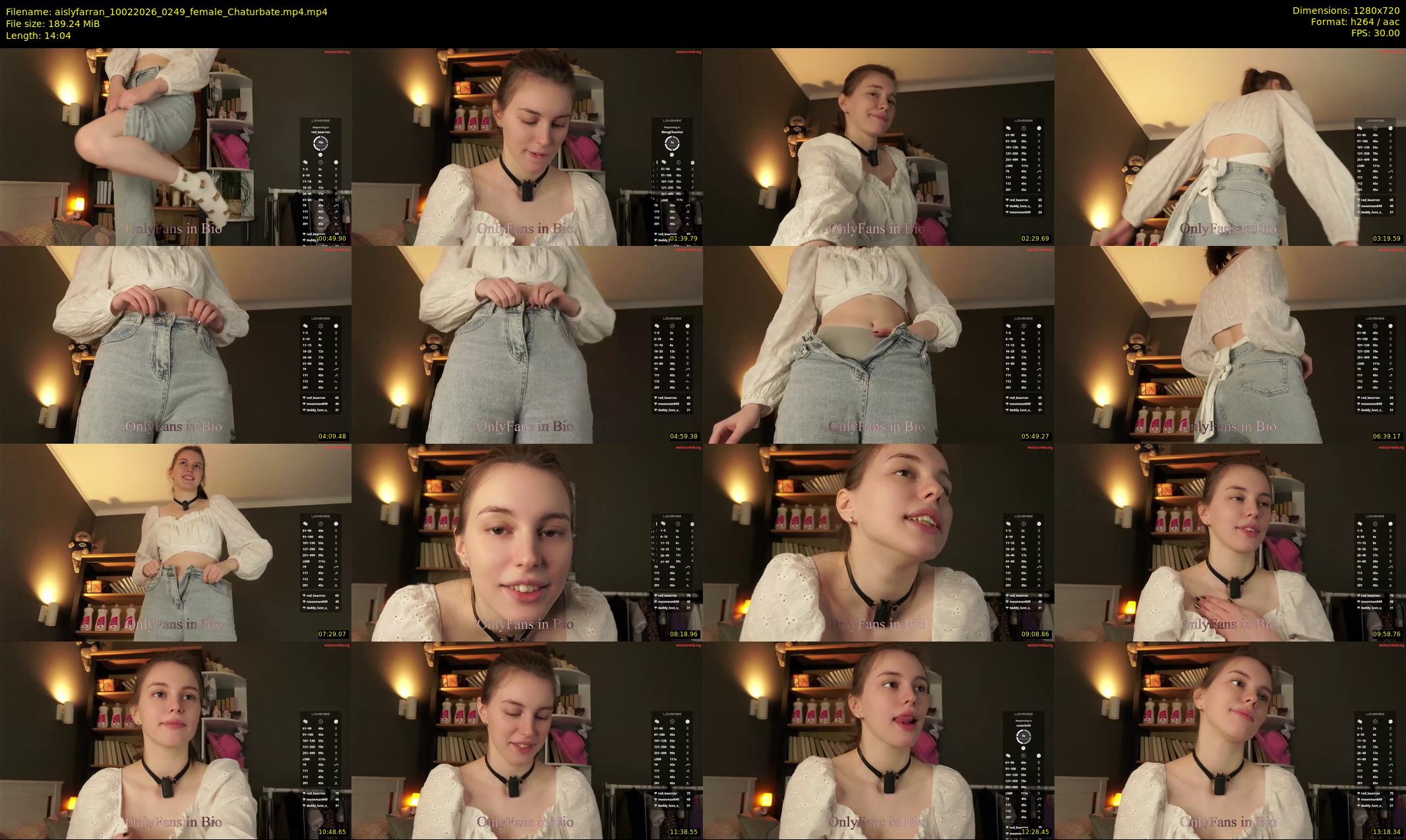 aislyfarran — 15 minute Chaturbate female cam show recording, 720p, Feb 10, 2026