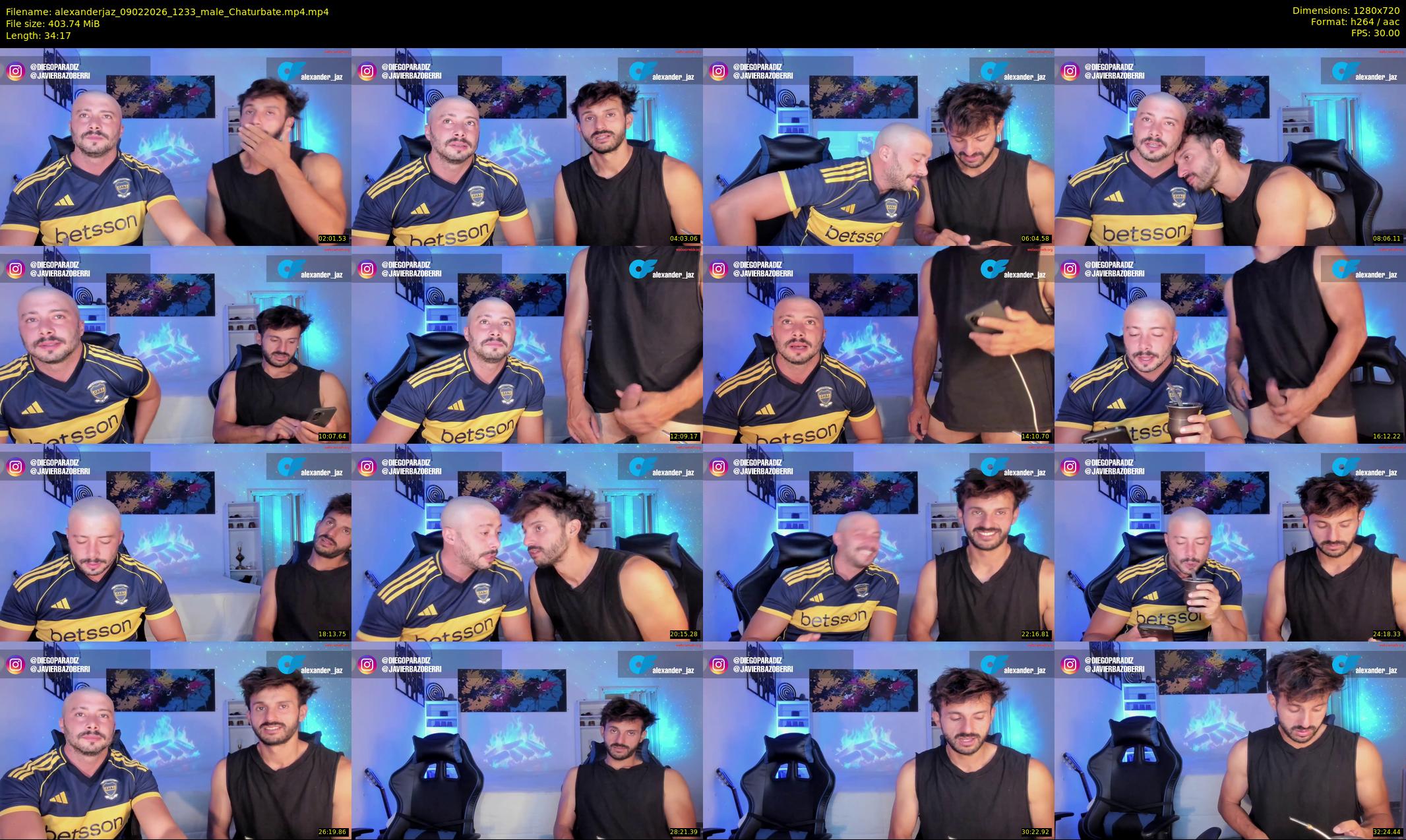 alexanderjaz — 35 minute Chaturbate male cam show recording, 720p, Feb 9, 2026