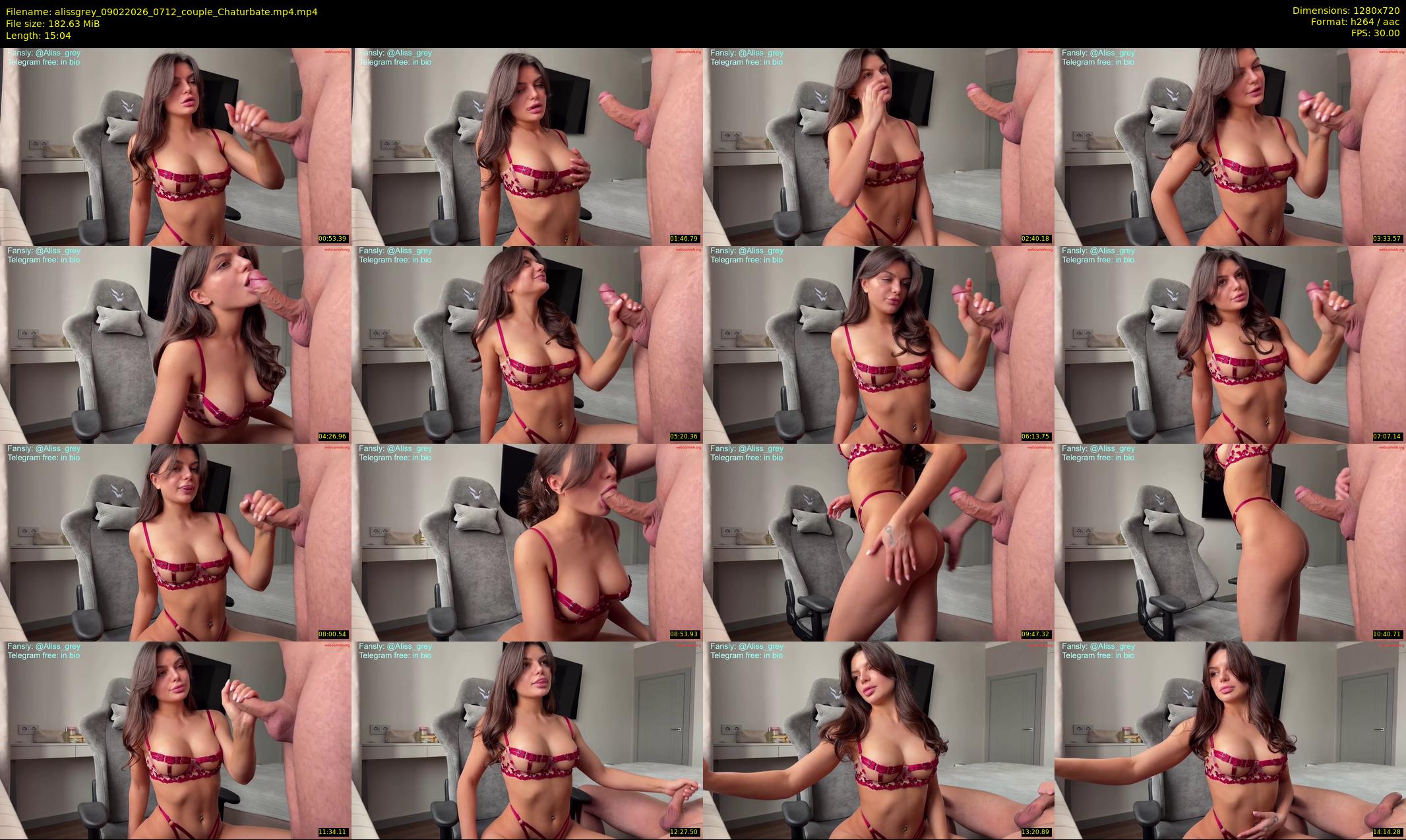 alissgrey — 16 minute Chaturbate couple cam show recording, 720p, Feb 9, 2026