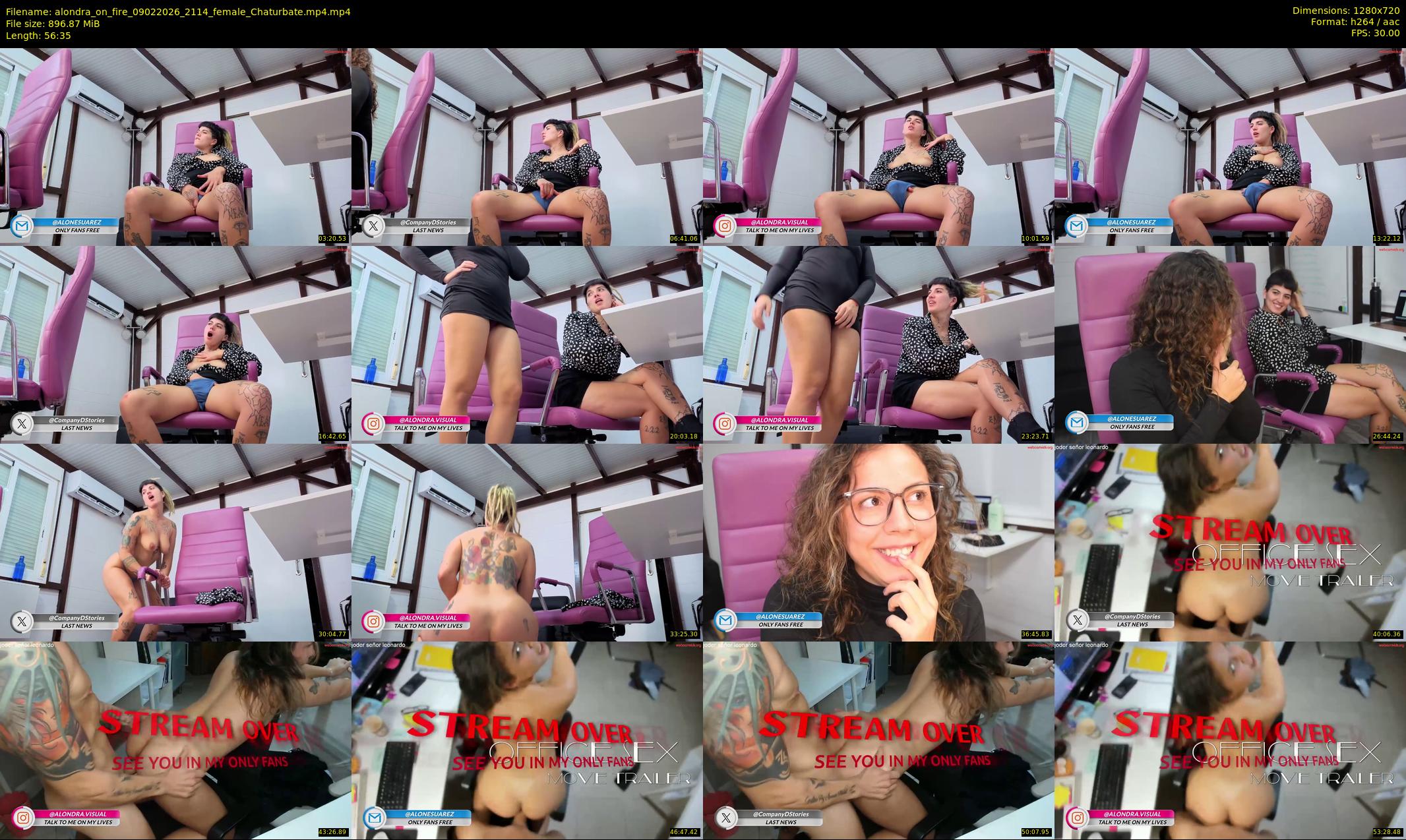 alondra_on_fire — 57 minute Chaturbate female cam show recording, 720p, Feb 9, 2026